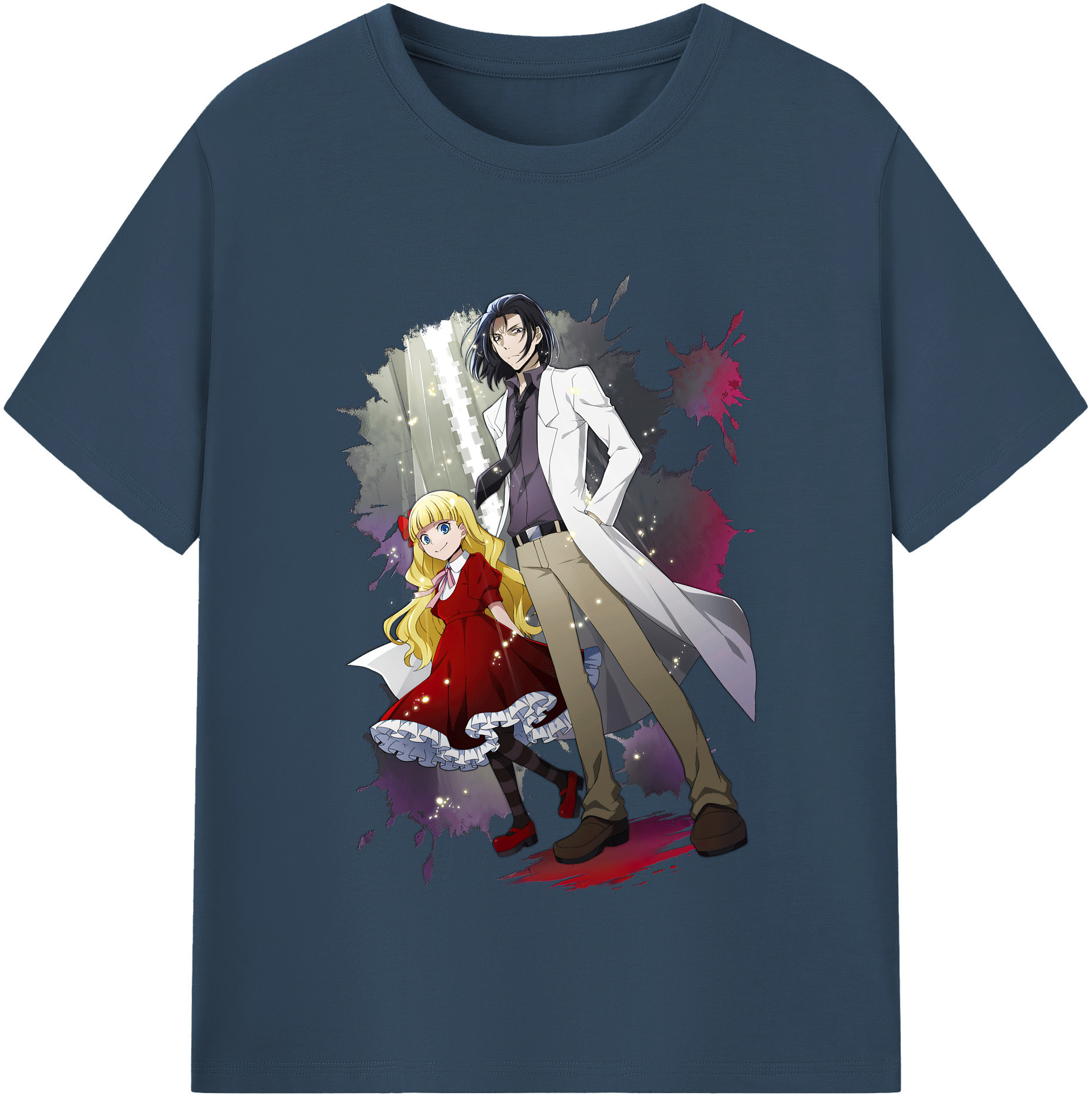 （画像用） 文豪ストレイドッグス Bungo Stray Dogs レディースカジュアルプリントTシャツ（綿100％）