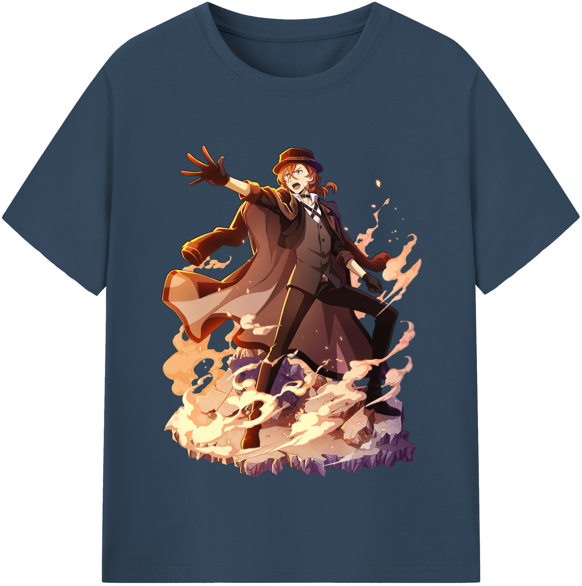 （画像用） 文豪ストレイドッグス Bungo Stray Dogs レディースカジュアルプリントTシャツ（綿100％）