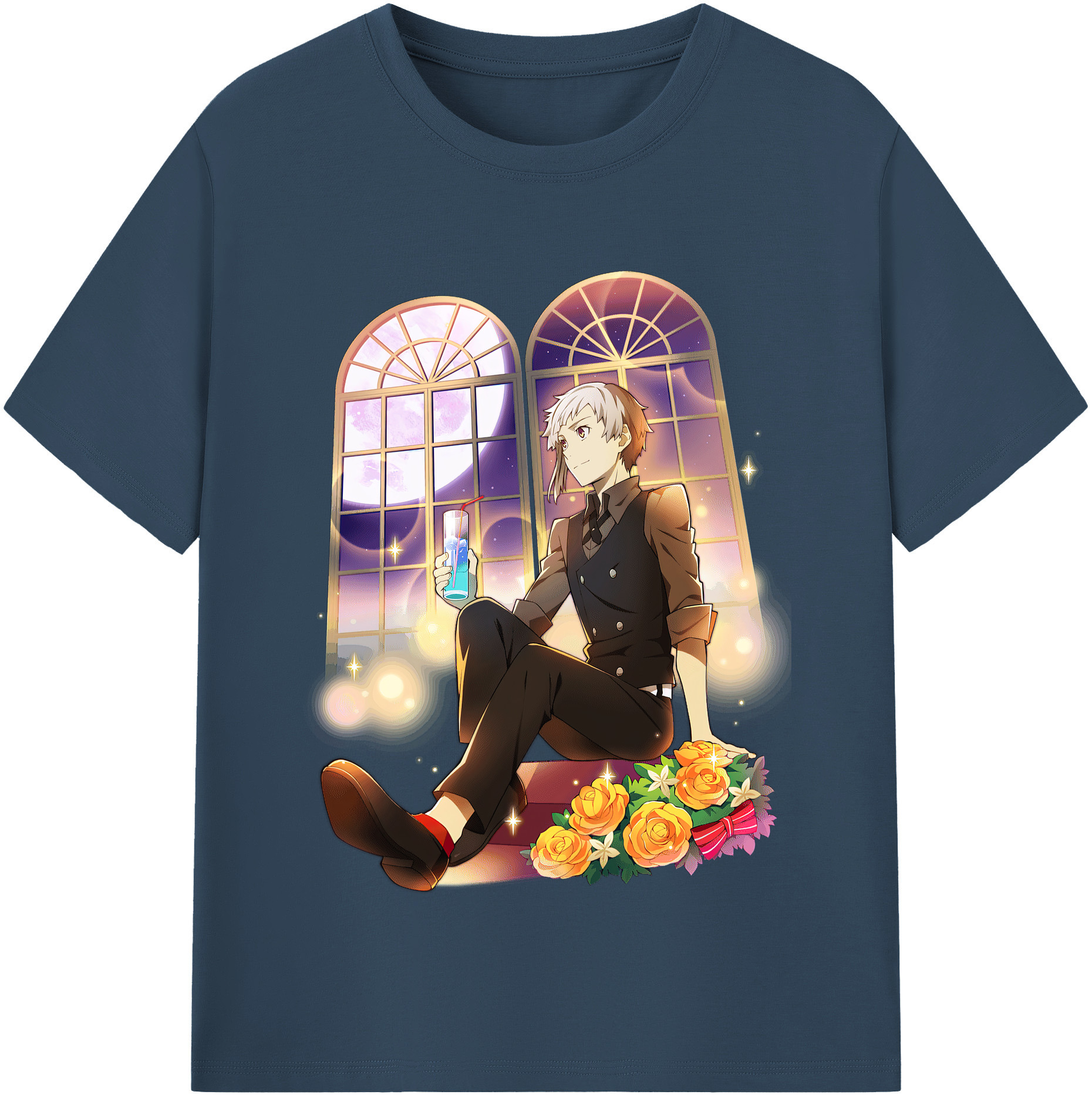 （画像用） 文豪ストレイドッグス Bungo Stray Dogs レディースカジュアルプリントTシャツ（綿100％）
