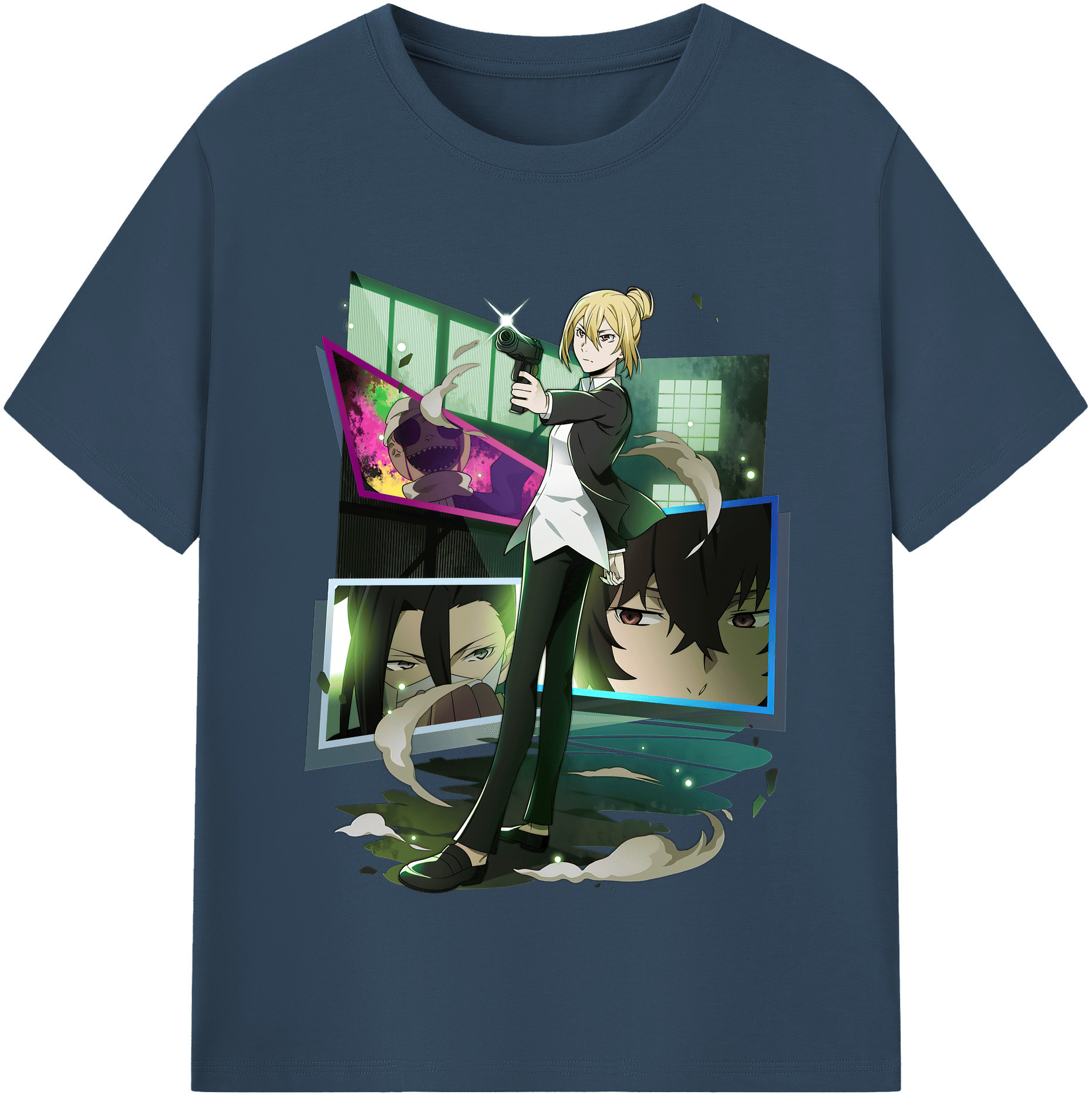 （画像用） 文豪ストレイドッグス Bungo Stray Dogs レディースカジュアルプリントTシャツ（綿100％）