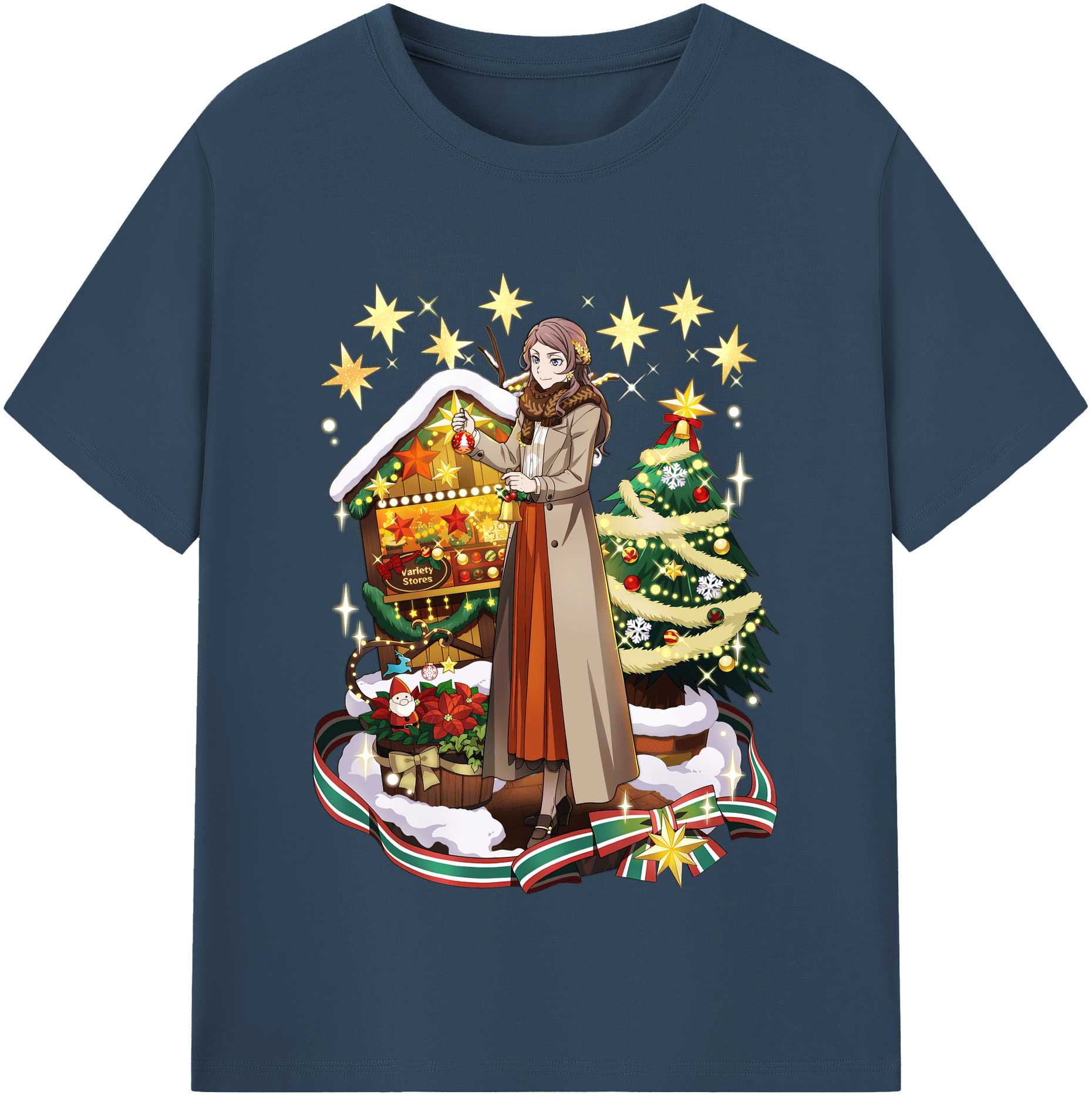 （画像用） 文豪ストレイドッグス Bungo Stray Dogs レディースカジュアルプリントTシャツ（綿100％）