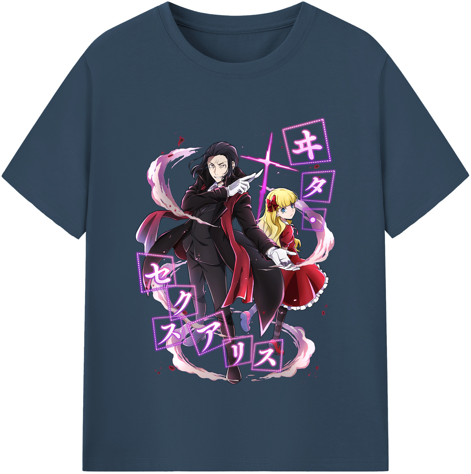 （画像用） 文豪ストレイドッグス Bungo Stray Dogs レディースカジュアルプリントTシャツ（綿100％）