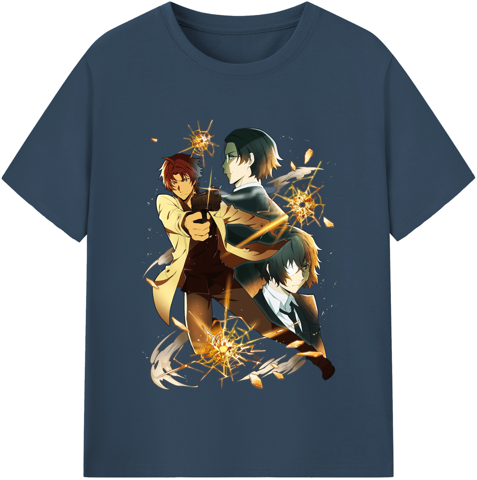 （画像用） 文豪ストレイドッグス Bungo Stray Dogs レディースカジュアルプリントTシャツ（綿100％）