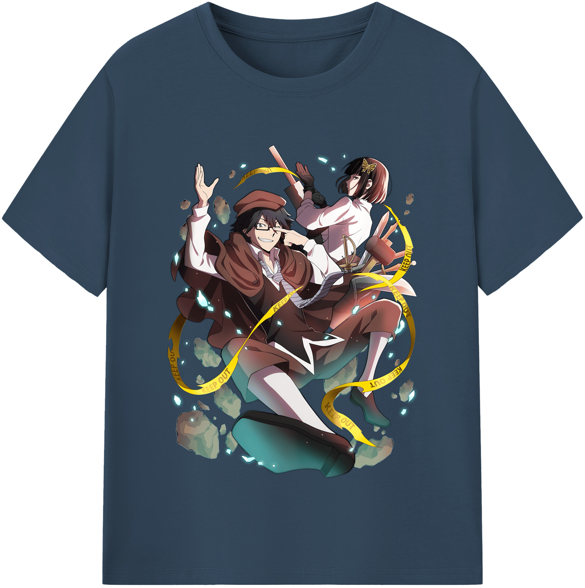 （画像用） 文豪ストレイドッグス Bungo Stray Dogs レディースカジュアルプリントTシャツ（綿100％）