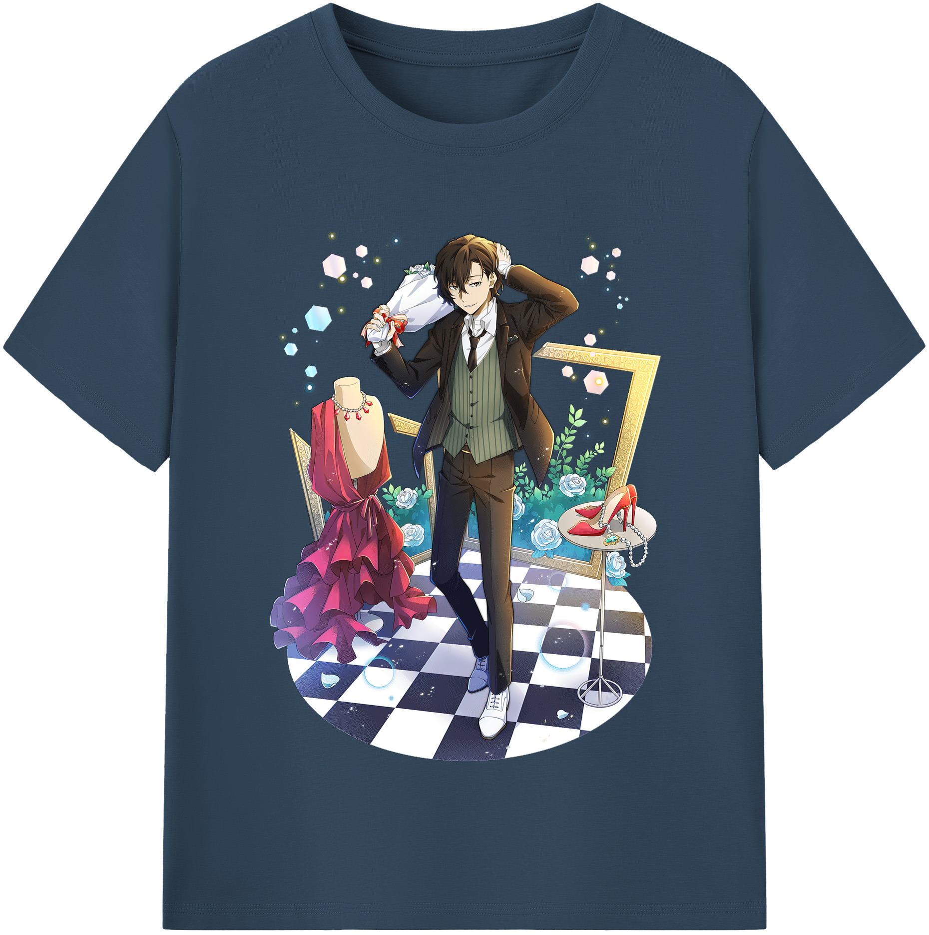 （画像用） 文豪ストレイドッグス Bungo Stray Dogs レディースカジュアルプリントTシャツ（綿100％）