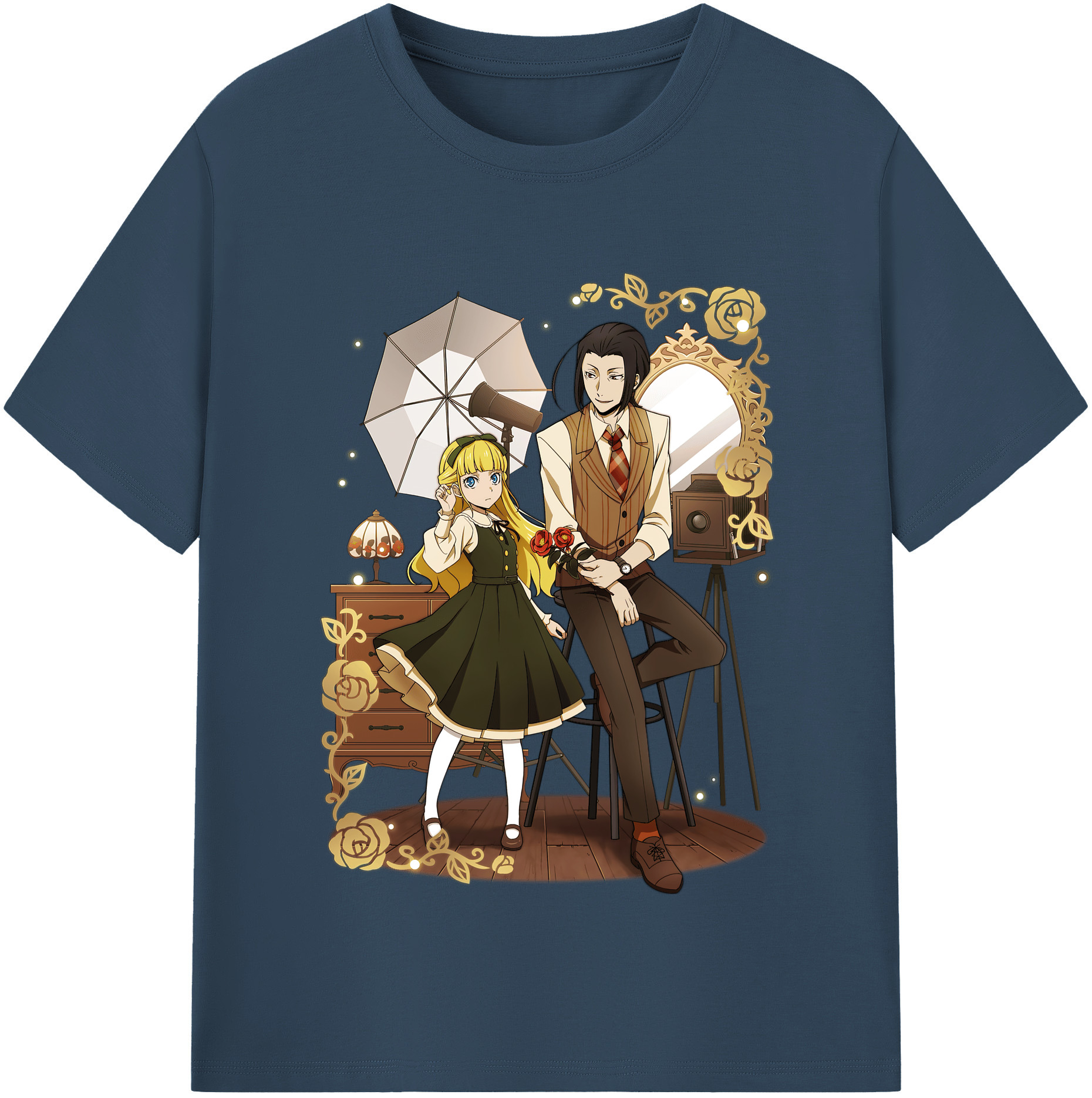 （画像用） 文豪ストレイドッグス Bungo Stray Dogs レディースカジュアルプリントTシャツ（綿100％）