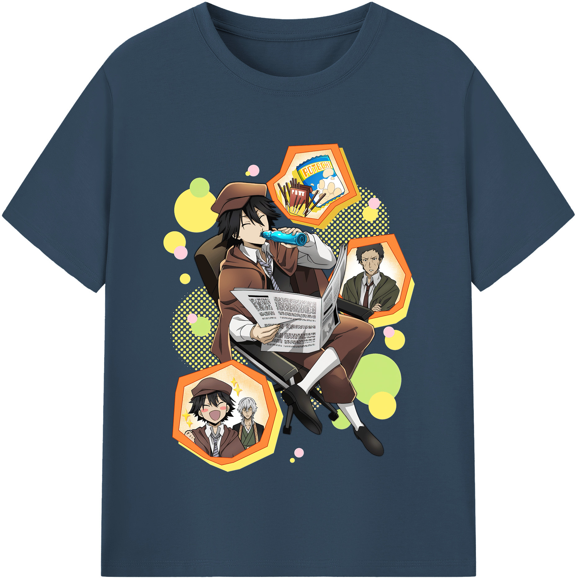 （画像用） 文豪ストレイドッグス Bungo Stray Dogs レディースカジュアルプリントTシャツ（綿100％）