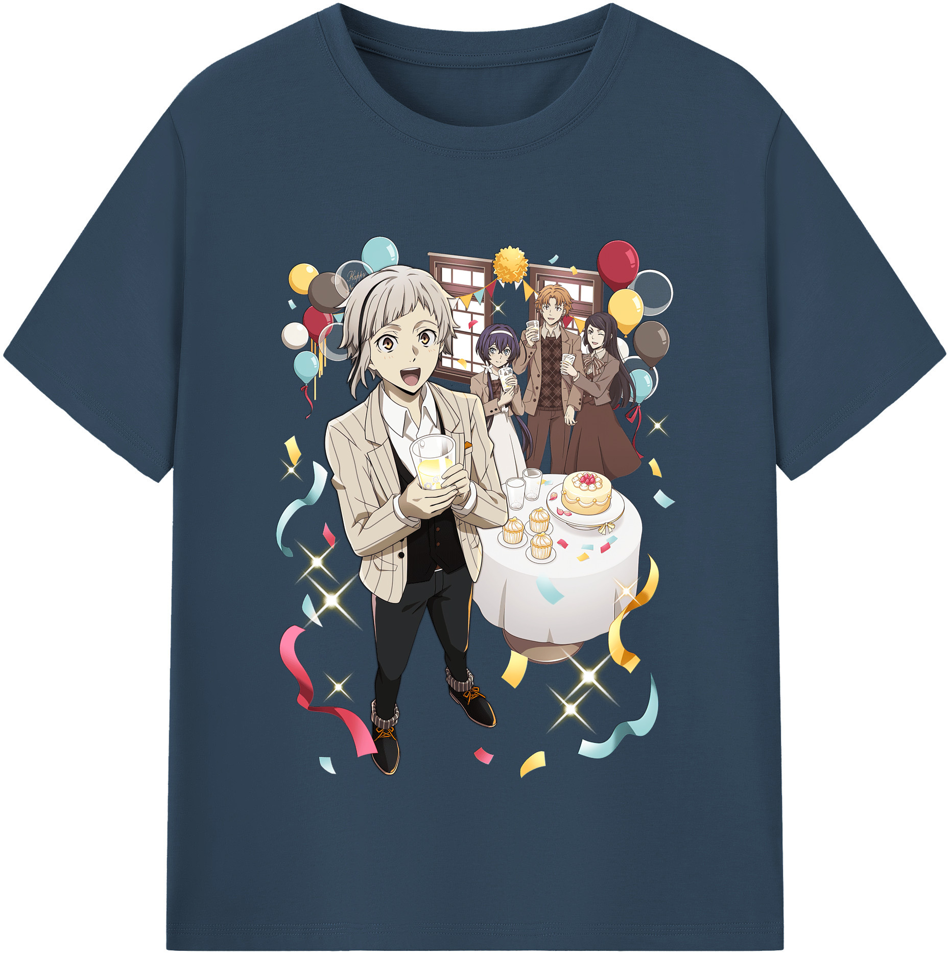 （画像用） 文豪ストレイドッグス Bungo Stray Dogs レディースカジュアルプリントTシャツ（綿100％）