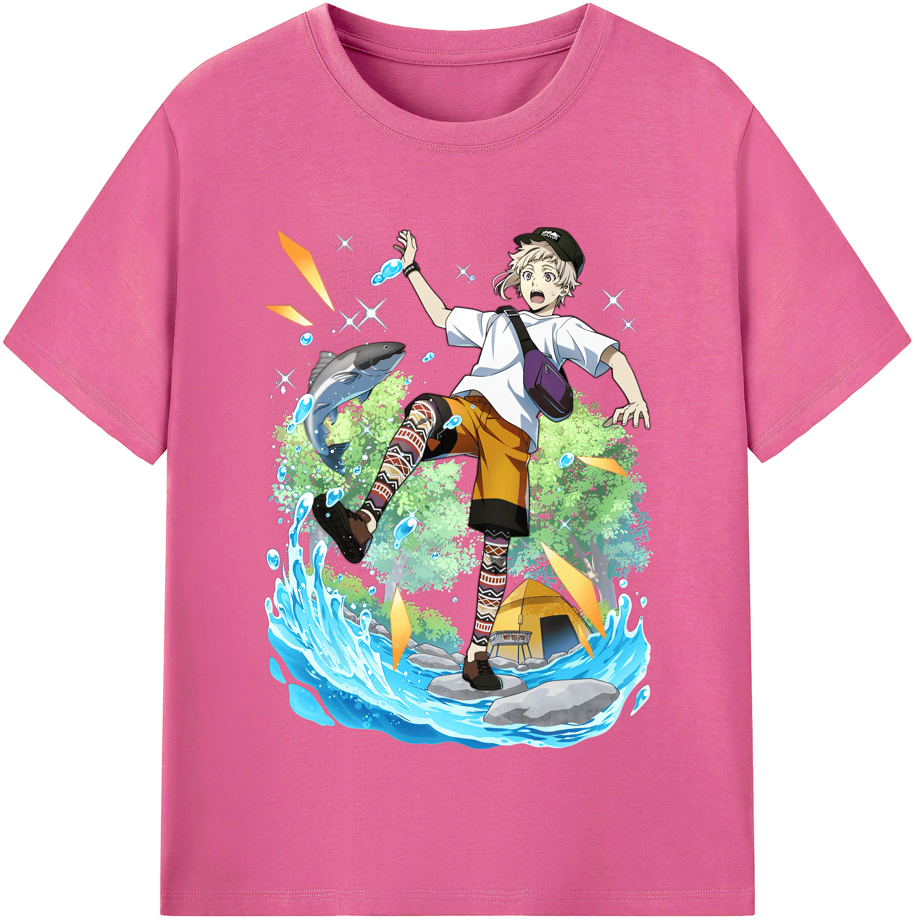 （画像用） 文豪ストレイドッグス Bungo Stray Dogs レディースカジュアルプリントTシャツ（綿100％）