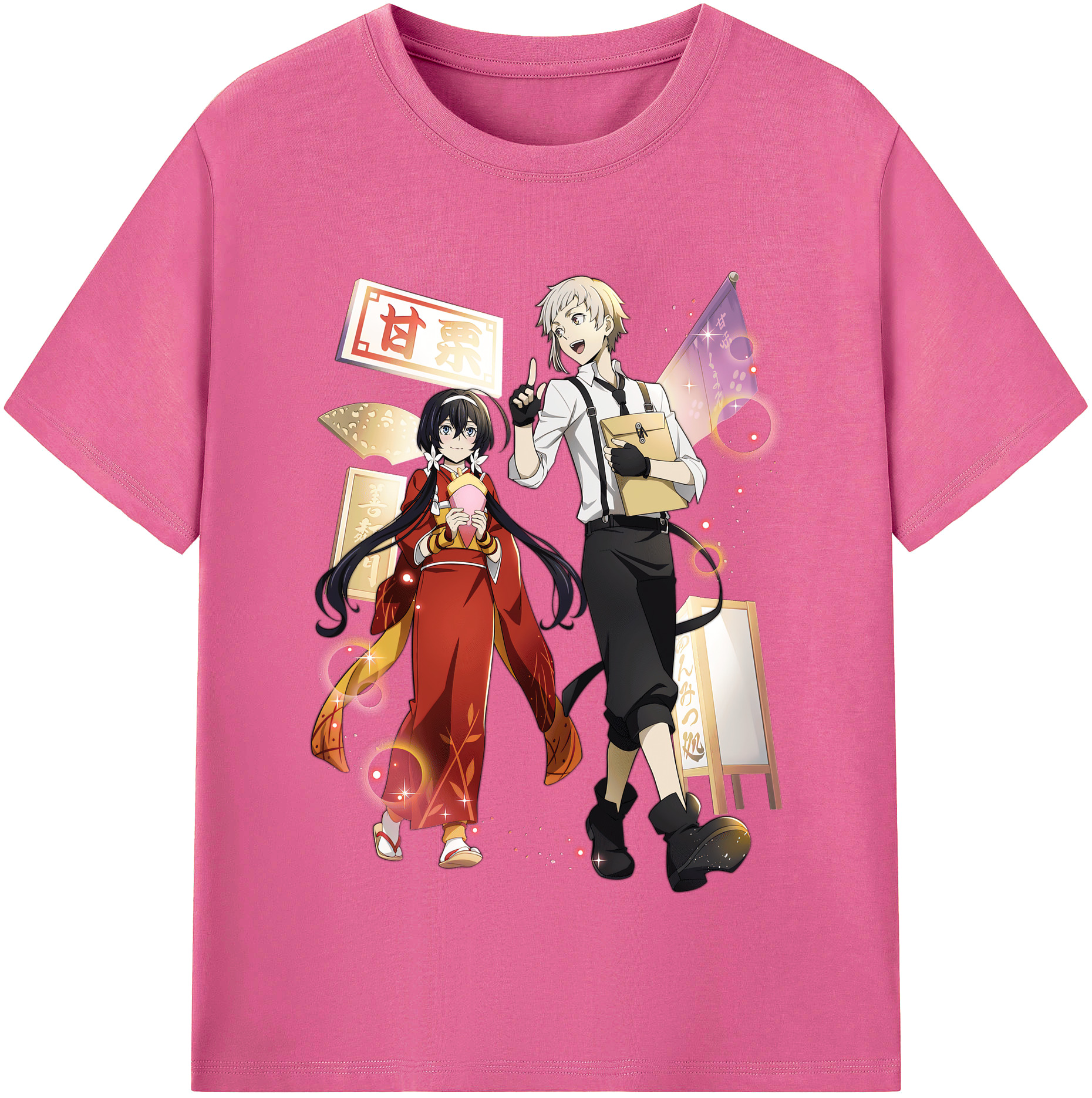 （画像用） 文豪ストレイドッグス Bungo Stray Dogs レディースカジュアルプリントTシャツ（綿100％）