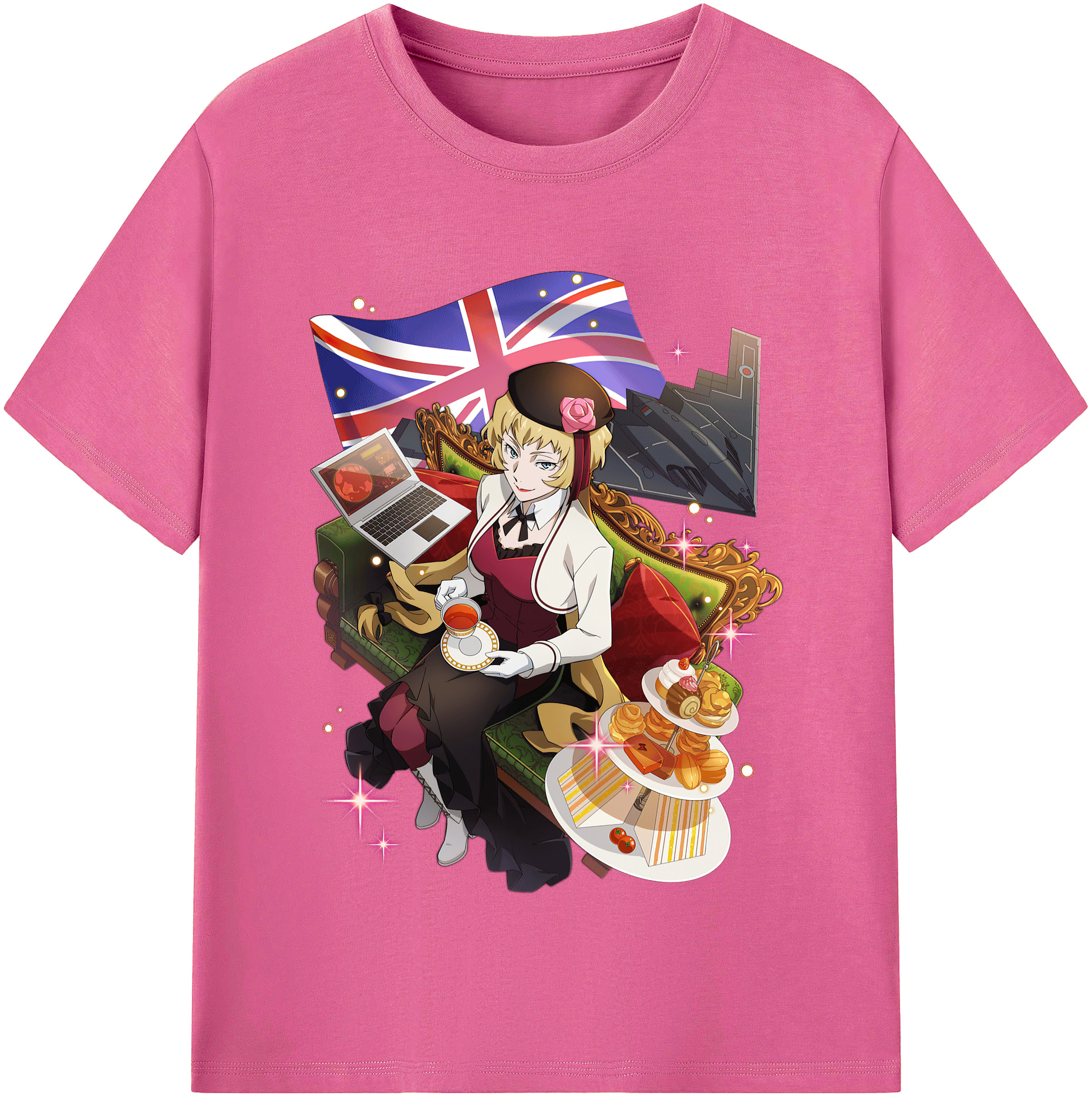 （画像用） 文豪ストレイドッグス Bungo Stray Dogs レディースカジュアルプリントTシャツ（綿100％）