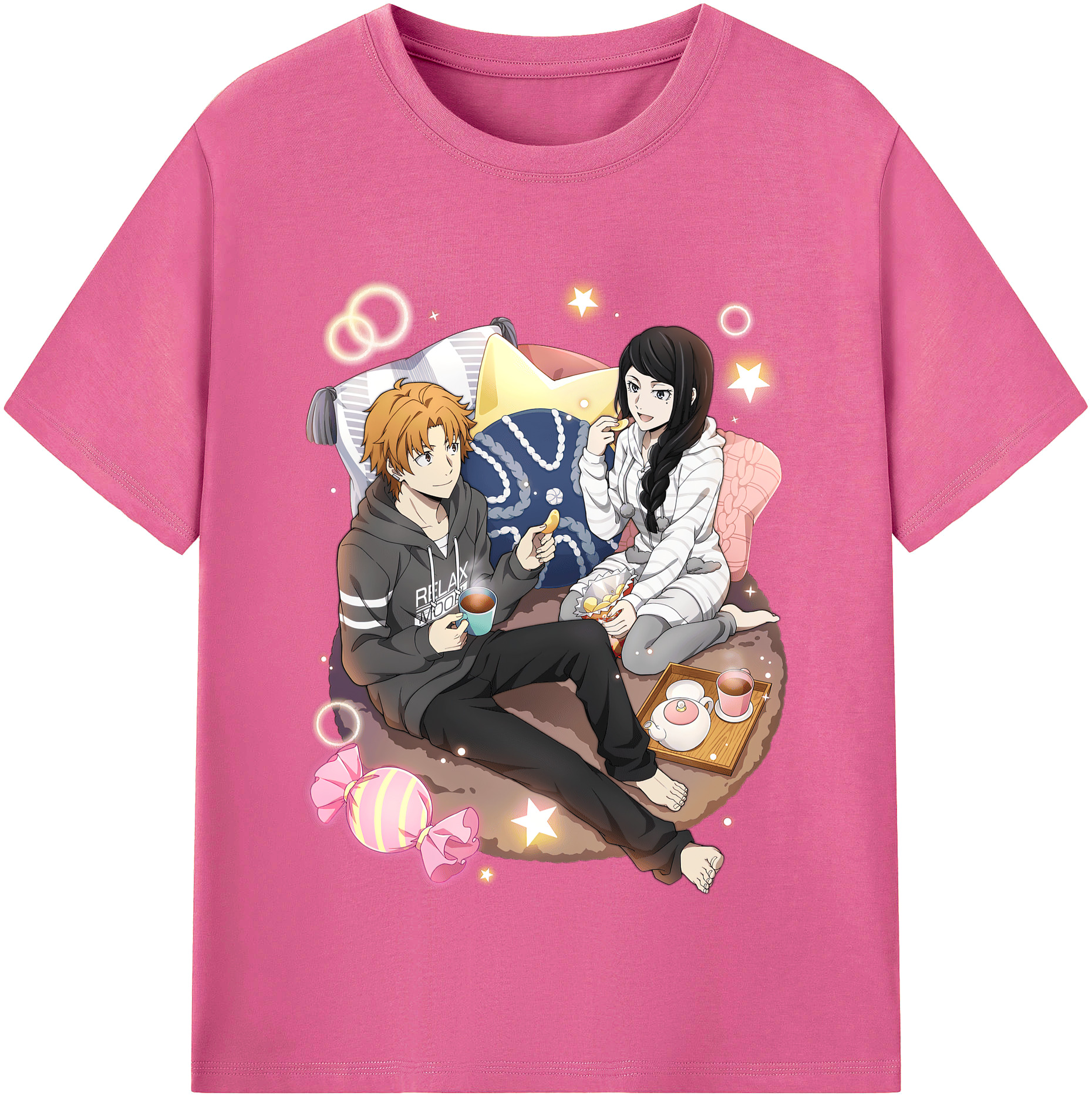 （画像用） 文豪ストレイドッグス Bungo Stray Dogs レディースカジュアルプリントTシャツ（綿100％）