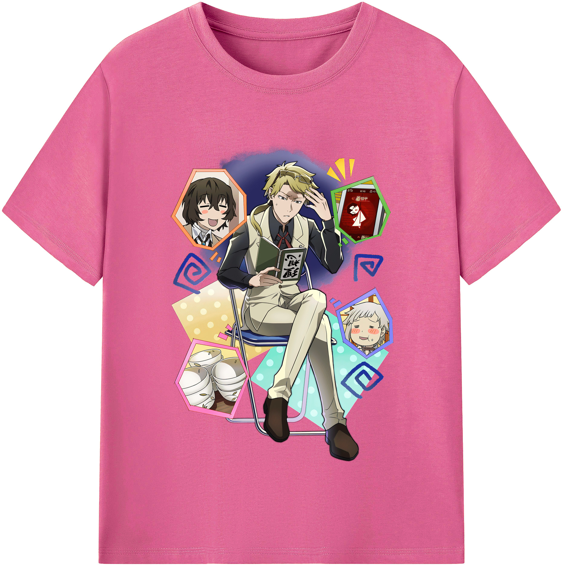 （画像用） 文豪ストレイドッグス Bungo Stray Dogs レディースカジュアルプリントTシャツ（綿100％）