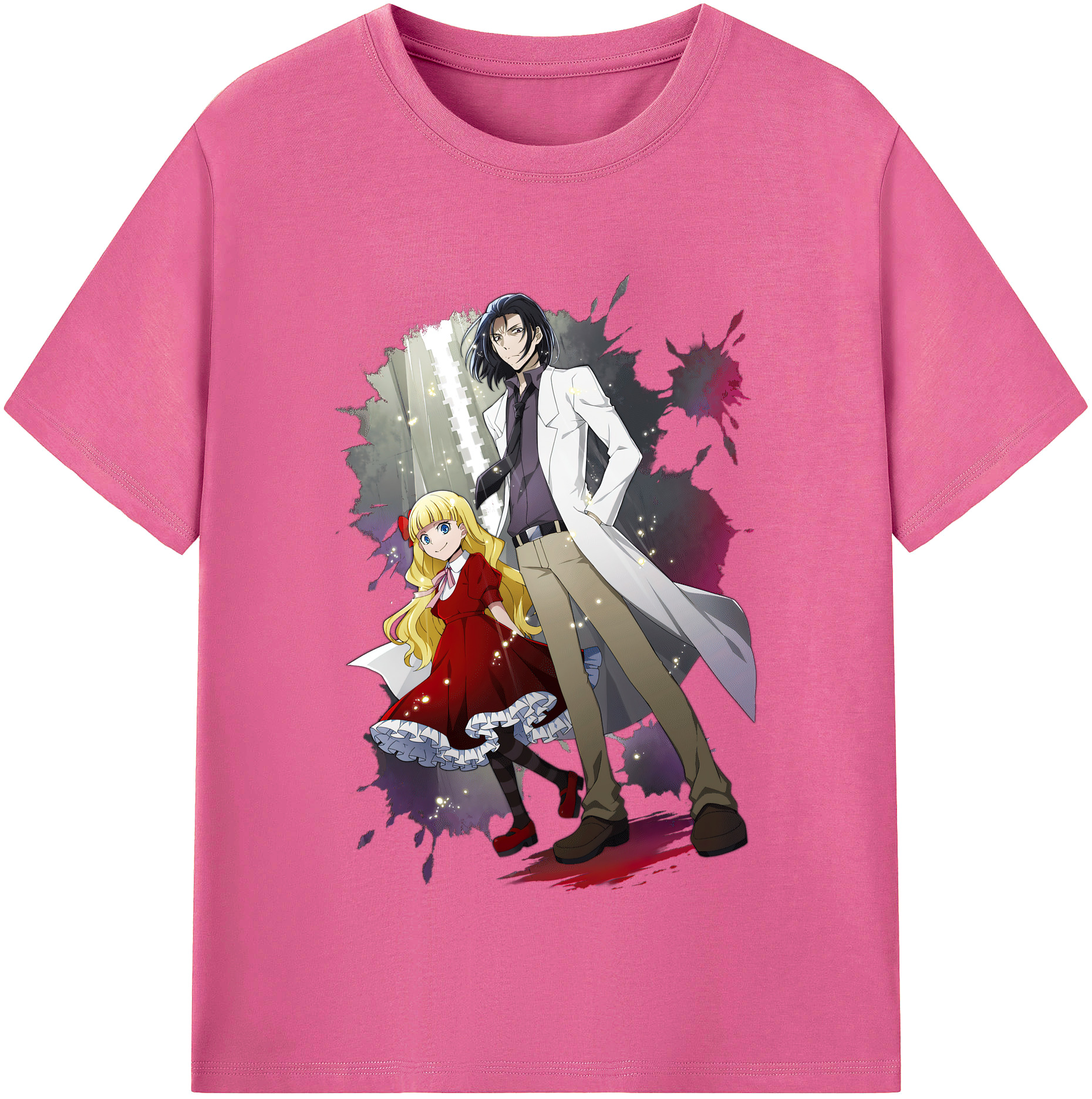 （画像用） 文豪ストレイドッグス Bungo Stray Dogs レディースカジュアルプリントTシャツ（綿100％）