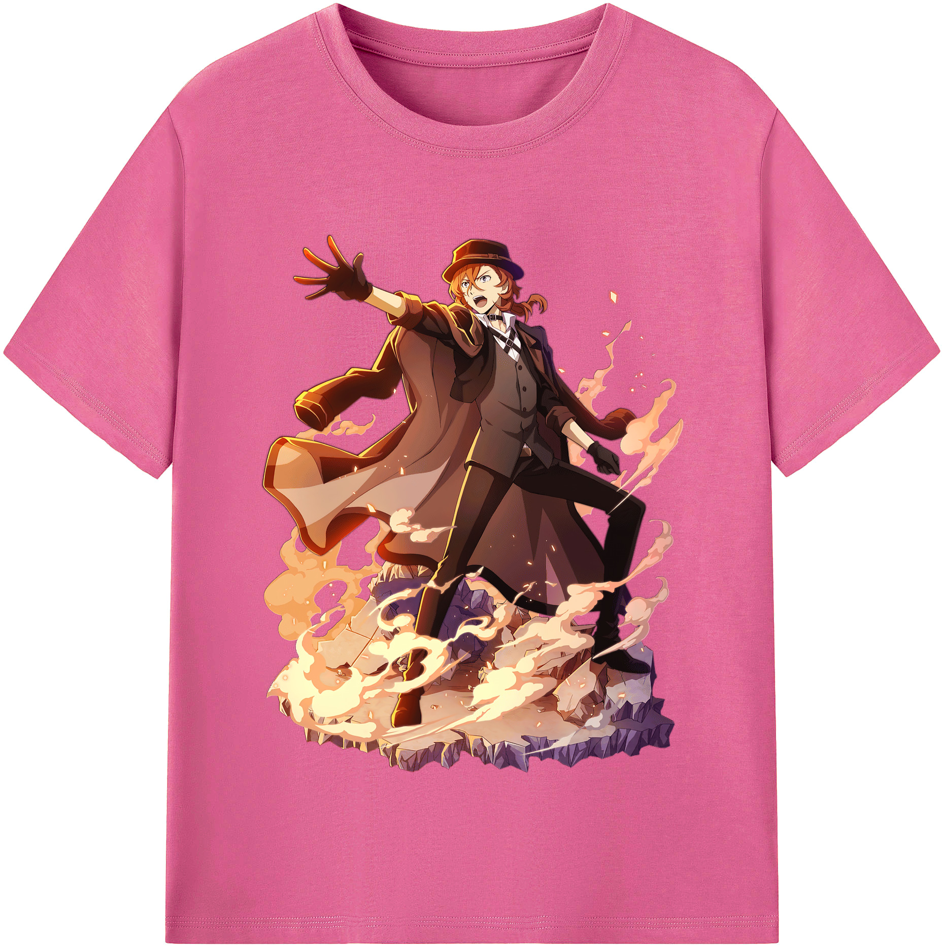 （画像用） 文豪ストレイドッグス Bungo Stray Dogs レディースカジュアルプリントTシャツ（綿100％）