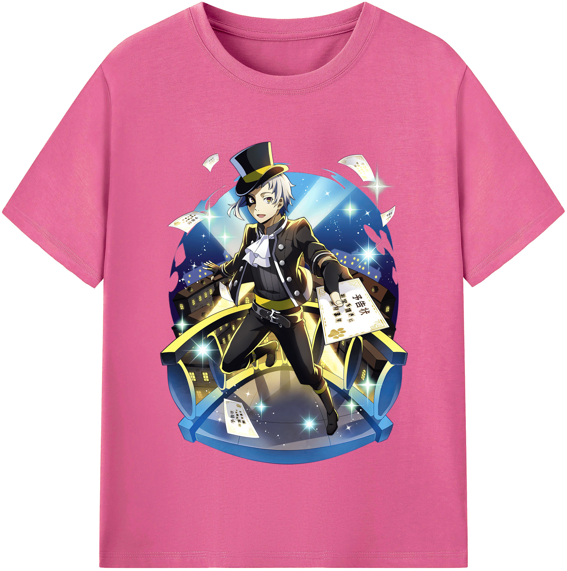 （画像用） 文豪ストレイドッグス Bungo Stray Dogs レディースカジュアルプリントTシャツ（綿100％）