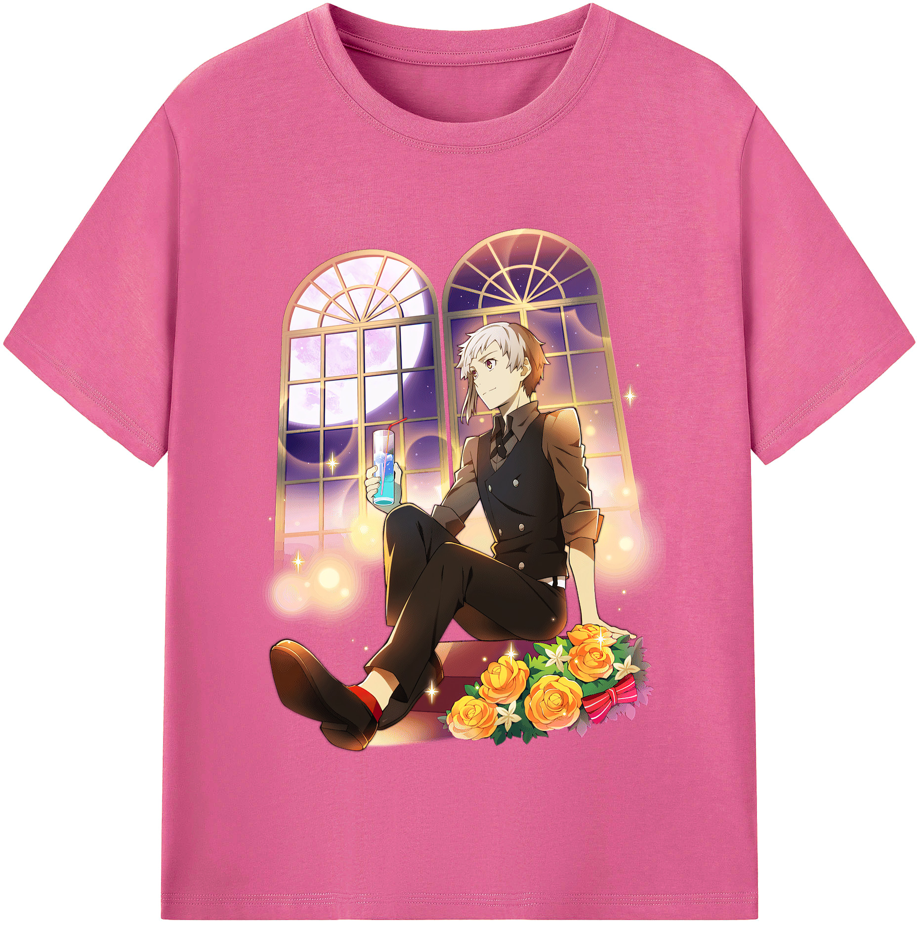 （画像用） 文豪ストレイドッグス Bungo Stray Dogs レディースカジュアルプリントTシャツ（綿100％）