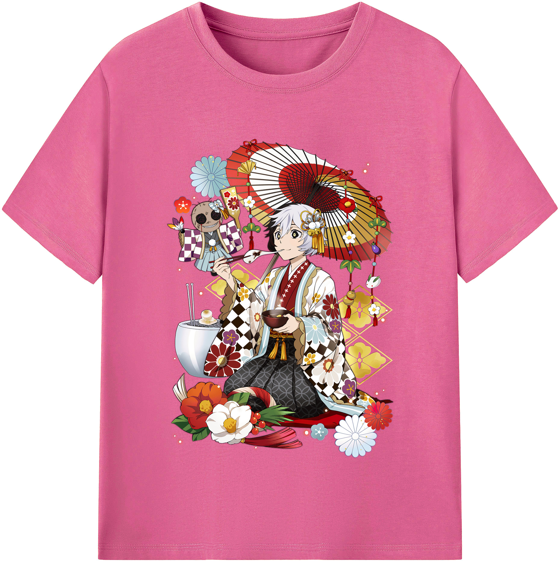 （画像用） 文豪ストレイドッグス Bungo Stray Dogs レディースカジュアルプリントTシャツ（綿100％）