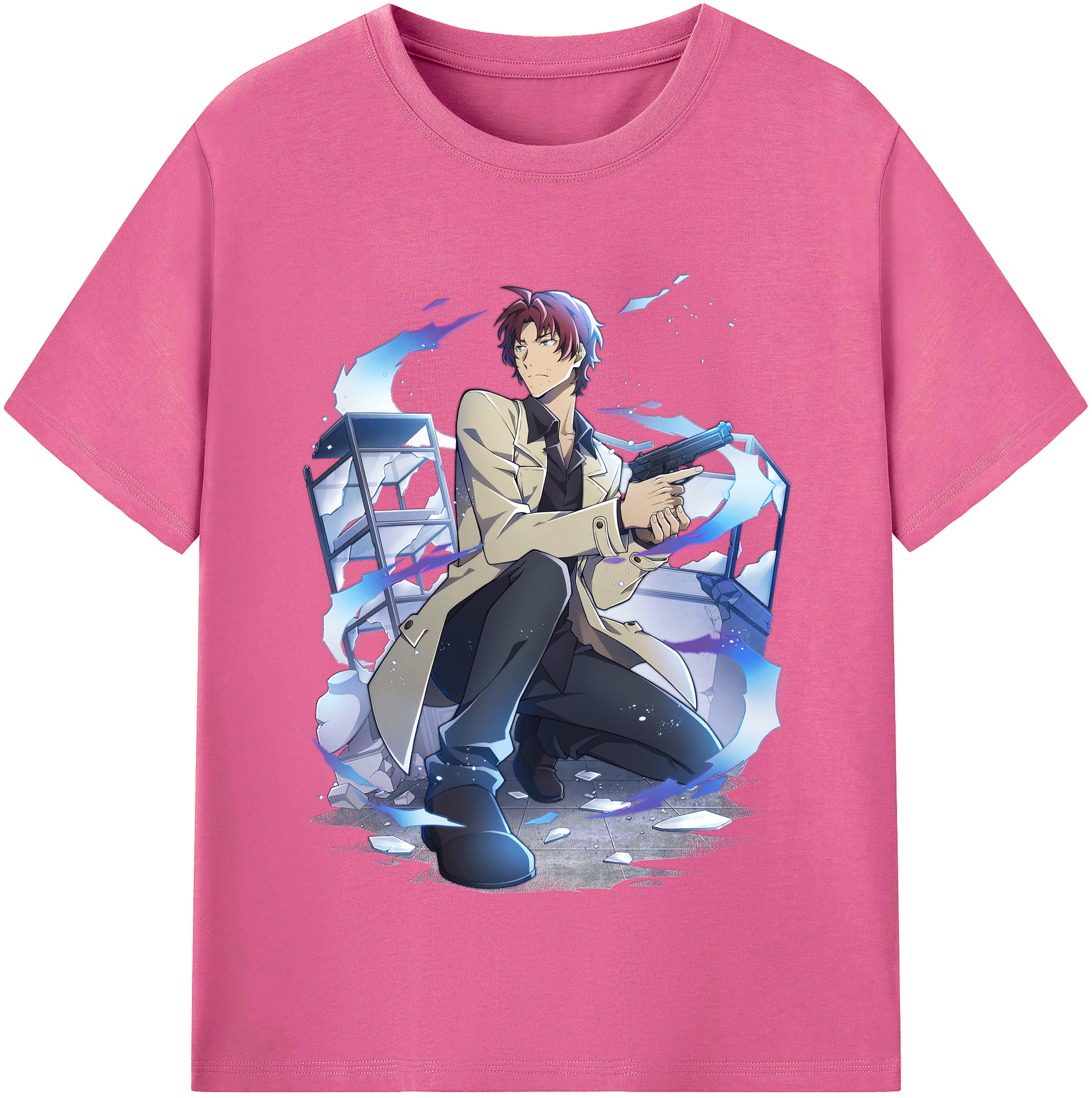 （画像用） 文豪ストレイドッグス Bungo Stray Dogs レディースカジュアルプリントTシャツ（綿100％）