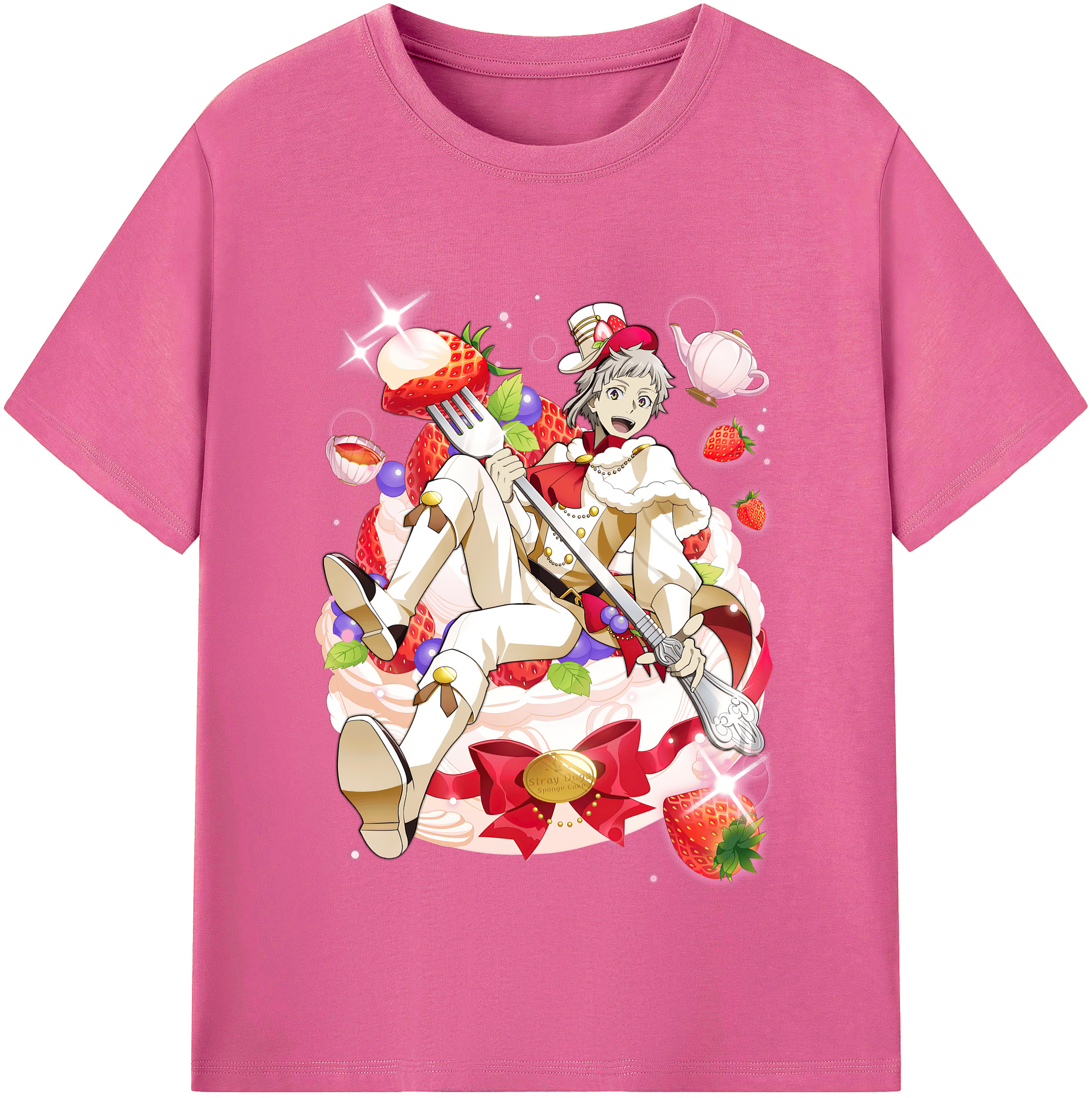 （画像用） 文豪ストレイドッグス Bungo Stray Dogs レディースカジュアルプリントTシャツ（綿100％）