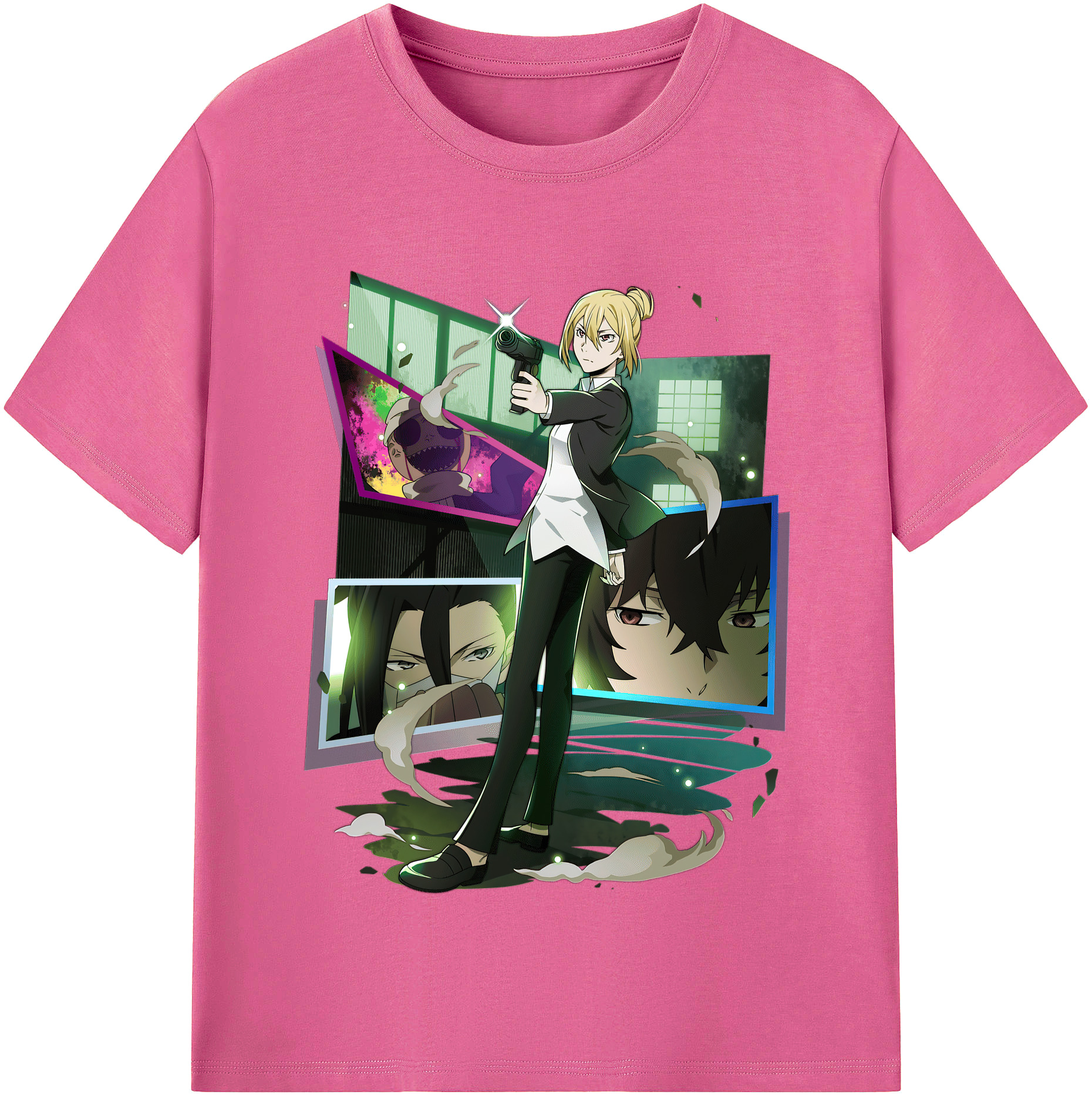 （画像用） 文豪ストレイドッグス Bungo Stray Dogs レディースカジュアルプリントTシャツ（綿100％）
