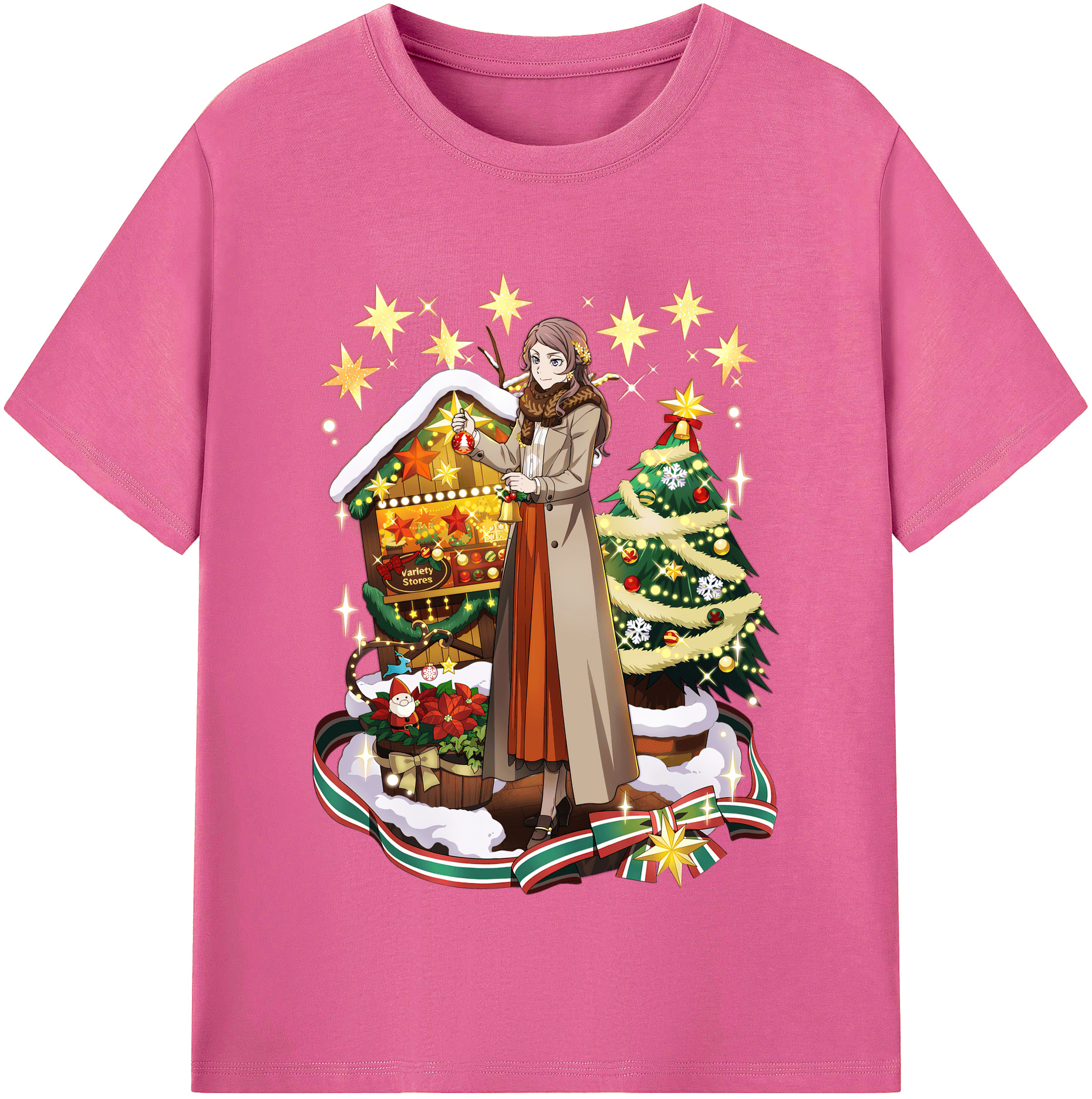 （画像用） 文豪ストレイドッグス Bungo Stray Dogs レディースカジュアルプリントTシャツ（綿100％）