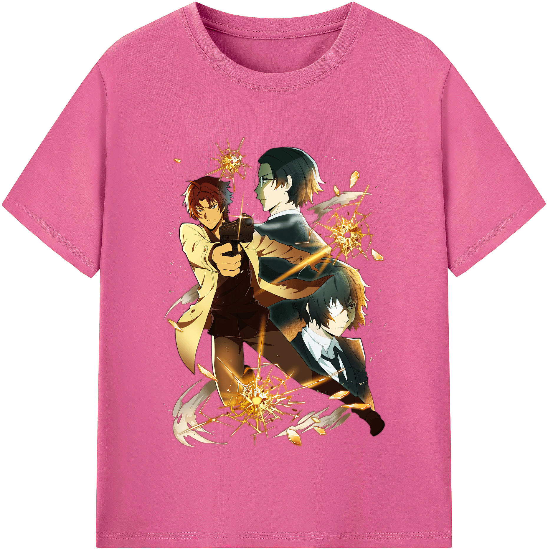 （画像用） 文豪ストレイドッグス Bungo Stray Dogs レディースカジュアルプリントTシャツ（綿100％）