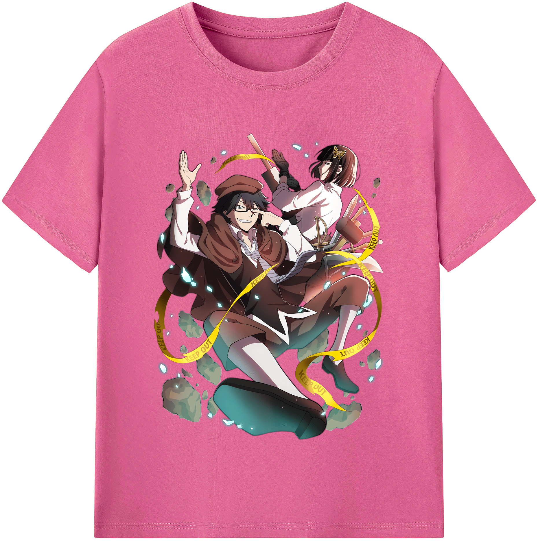 （画像用） 文豪ストレイドッグス Bungo Stray Dogs レディースカジュアルプリントTシャツ（綿100％）