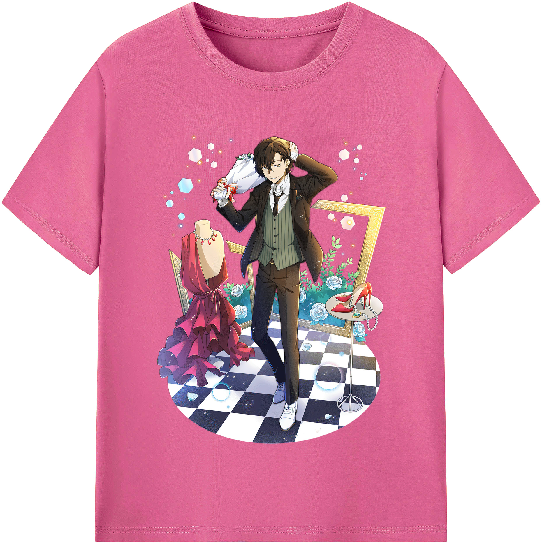 （画像用） 文豪ストレイドッグス Bungo Stray Dogs レディースカジュアルプリントTシャツ（綿100％）
