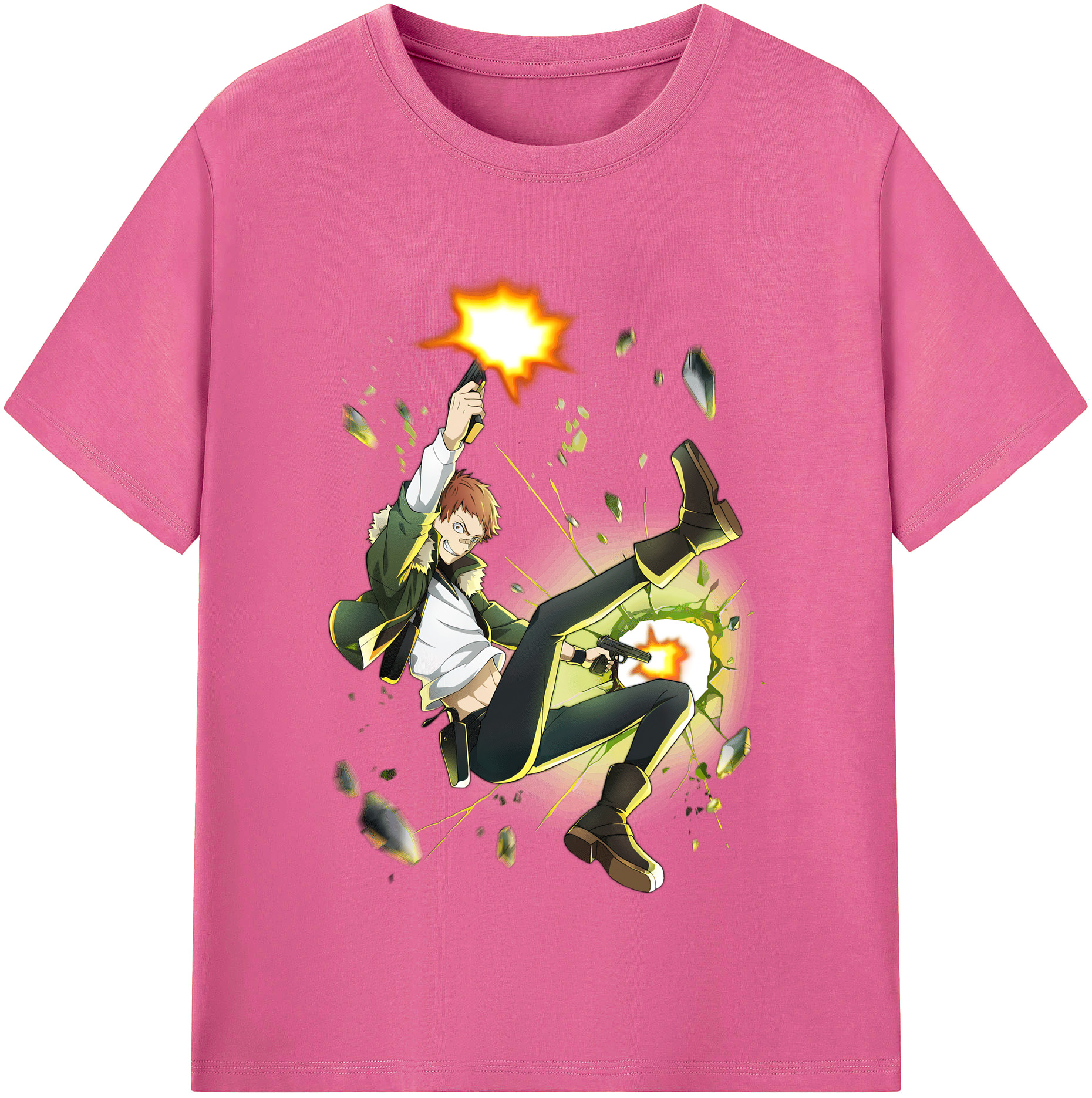 （画像用） 文豪ストレイドッグス Bungo Stray Dogs レディースカジュアルプリントTシャツ（綿100％）