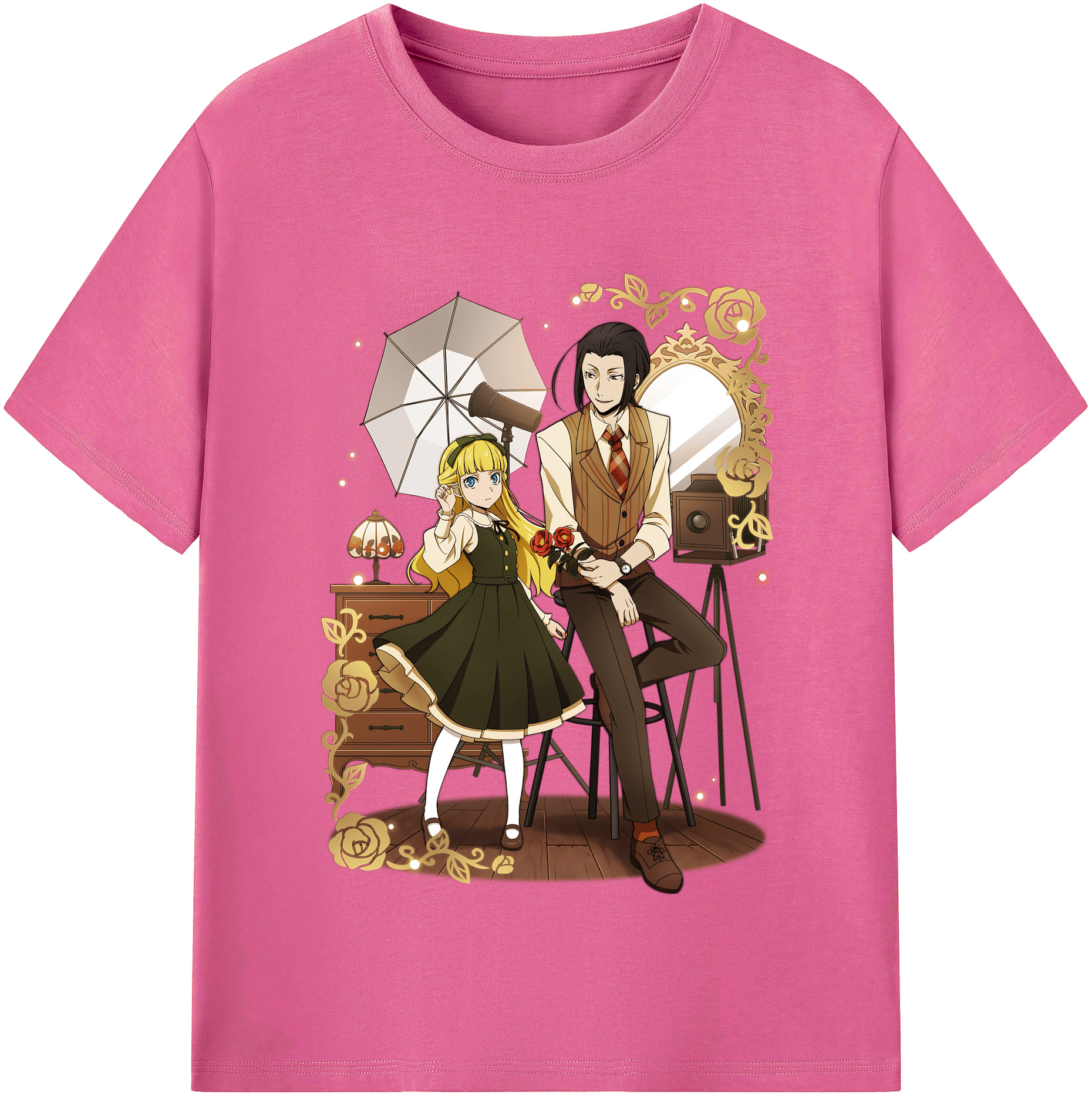 （画像用） 文豪ストレイドッグス Bungo Stray Dogs レディースカジュアルプリントTシャツ（綿100％）