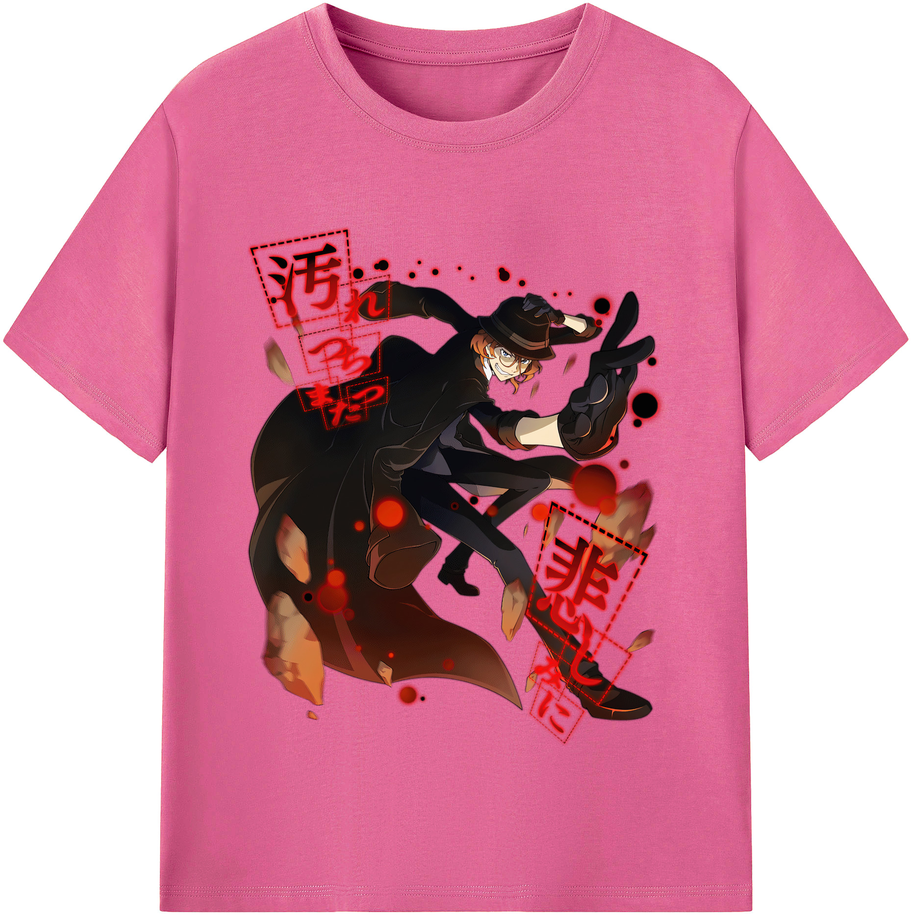 （画像用） 文豪ストレイドッグス Bungo Stray Dogs レディースカジュアルプリントTシャツ（綿100％）