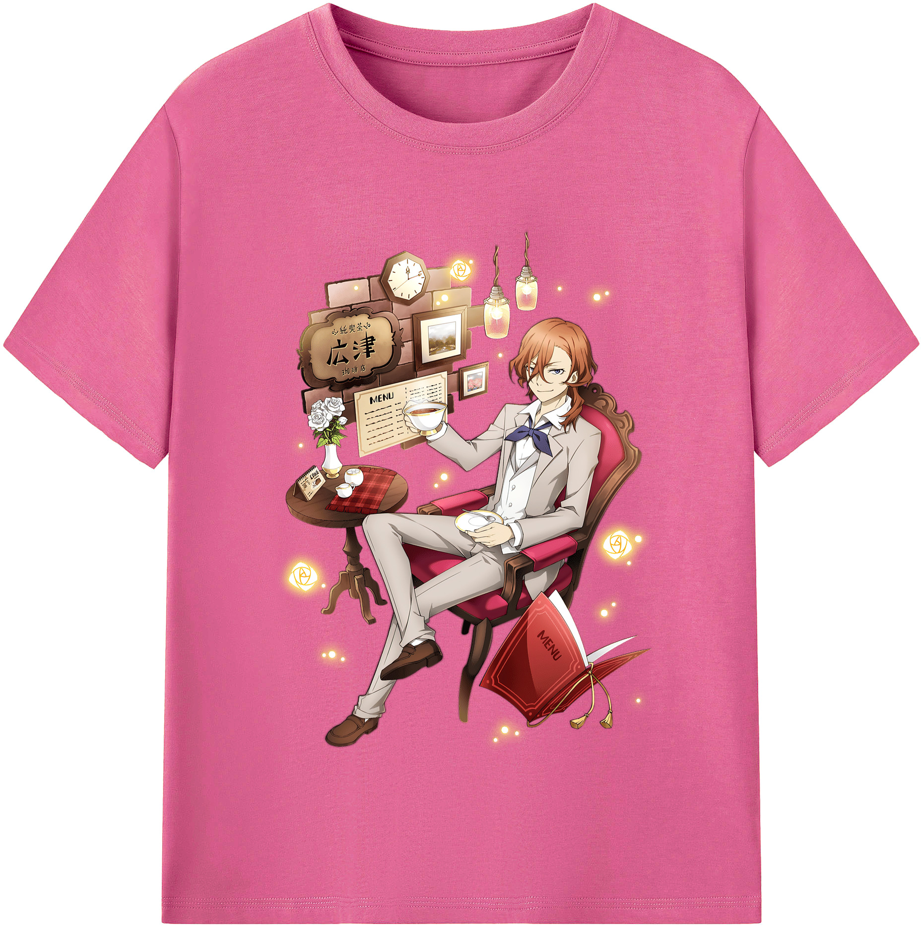 （画像用） 文豪ストレイドッグス Bungo Stray Dogs レディースカジュアルプリントTシャツ（綿100％）