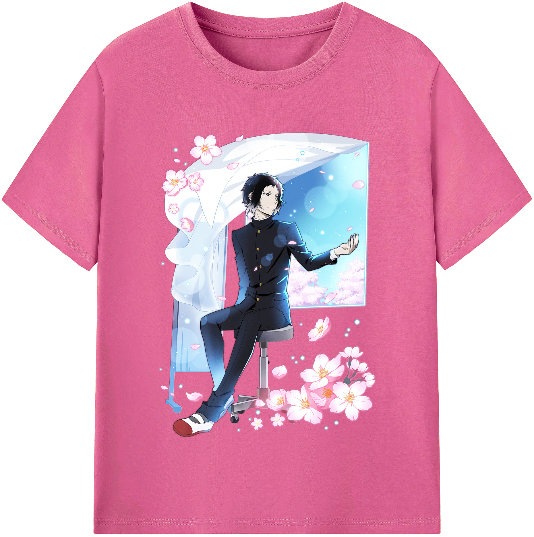 （画像用） 文豪ストレイドッグス Bungo Stray Dogs レディースカジュアルプリントTシャツ（綿100％）
