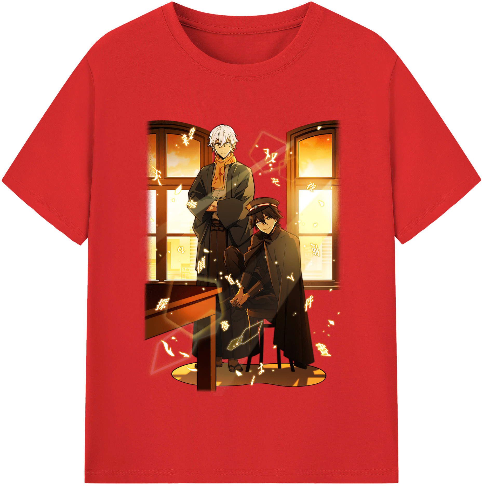 （画像用） 文豪ストレイドッグス Bungo Stray Dogs レディースカジュアルプリントTシャツ（綿100％）