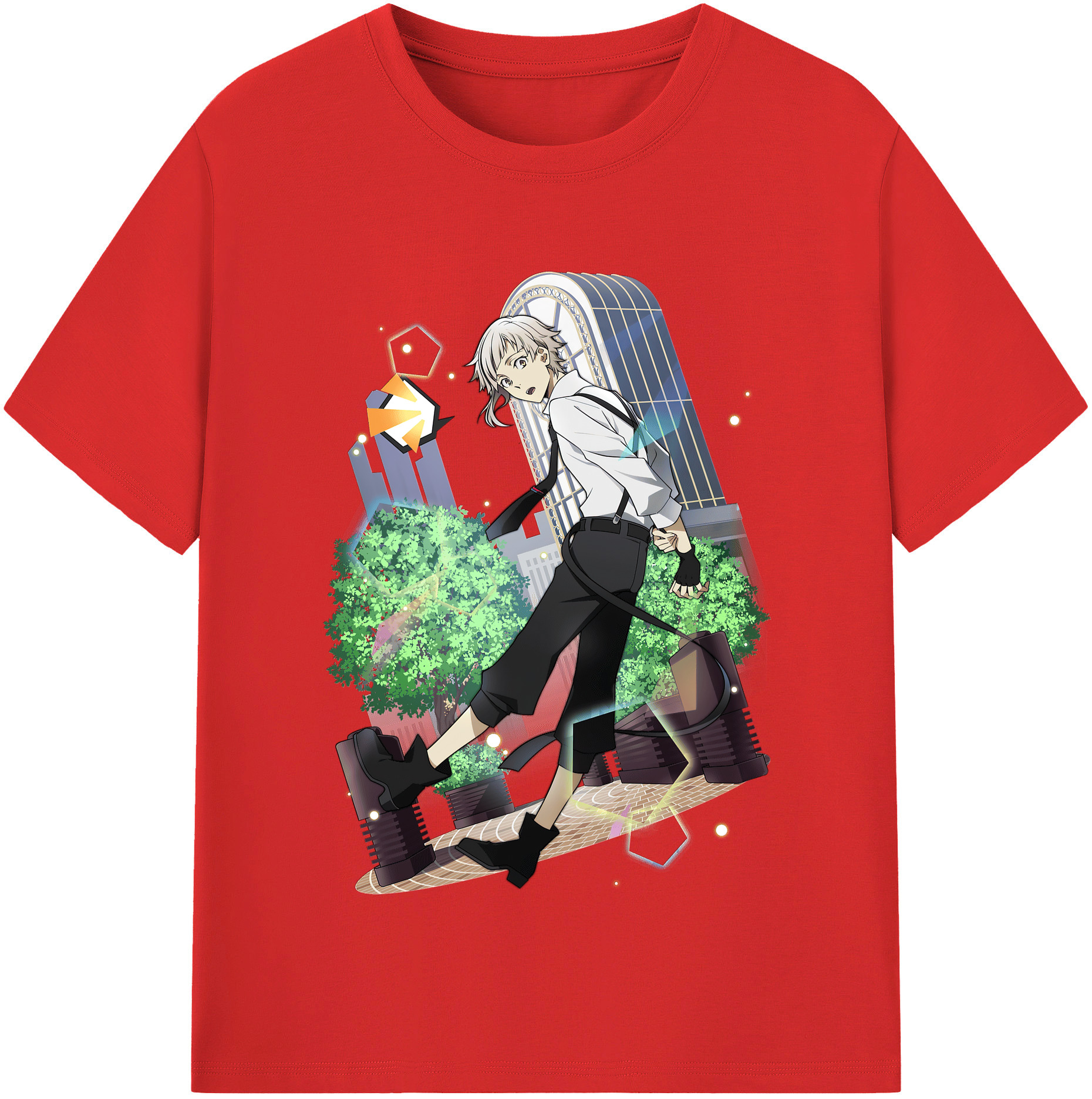 （画像用） 文豪ストレイドッグス Bungo Stray Dogs レディースカジュアルプリントTシャツ（綿100％）