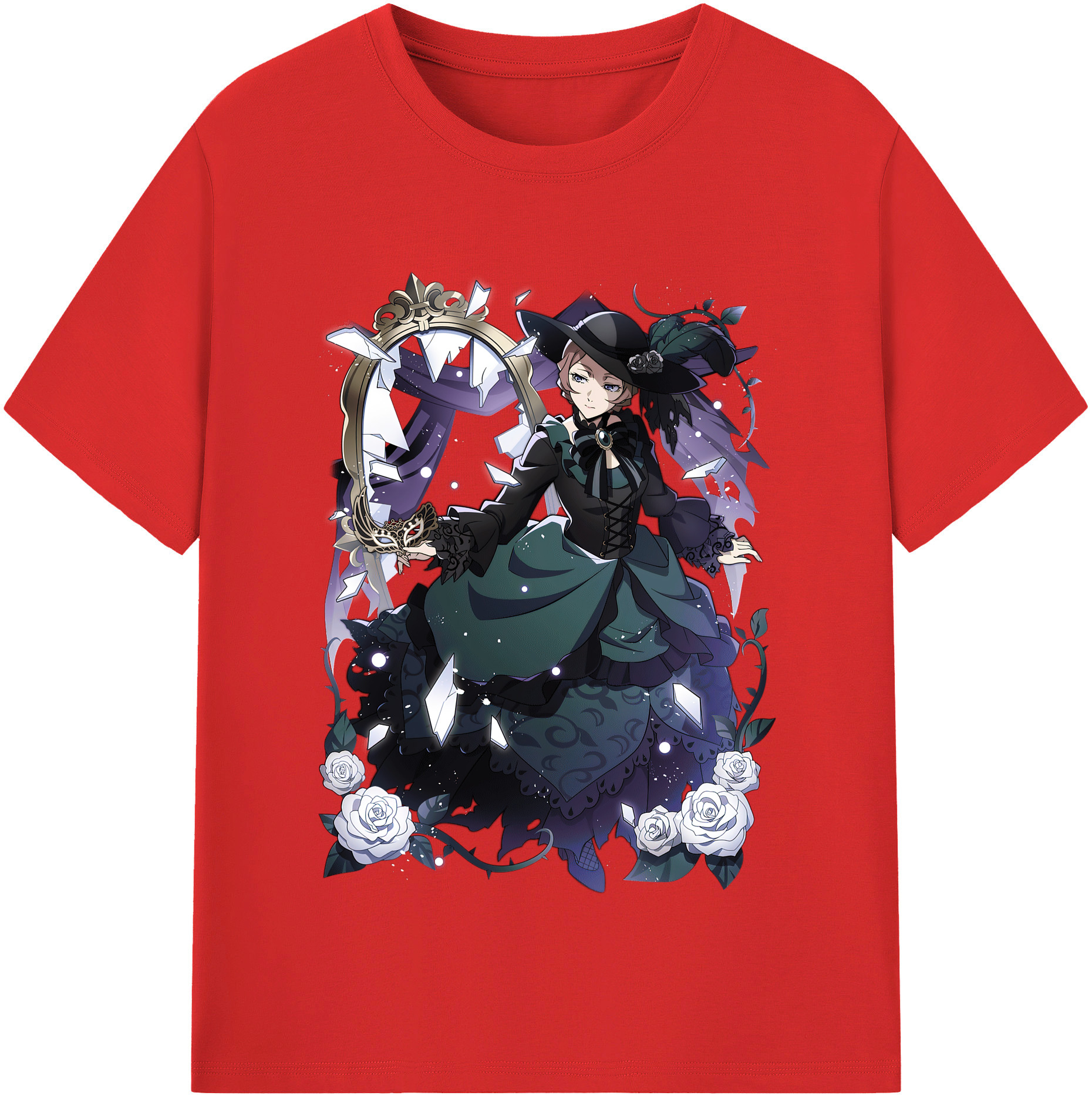 （画像用） 文豪ストレイドッグス Bungo Stray Dogs レディースカジュアルプリントTシャツ（綿100％）