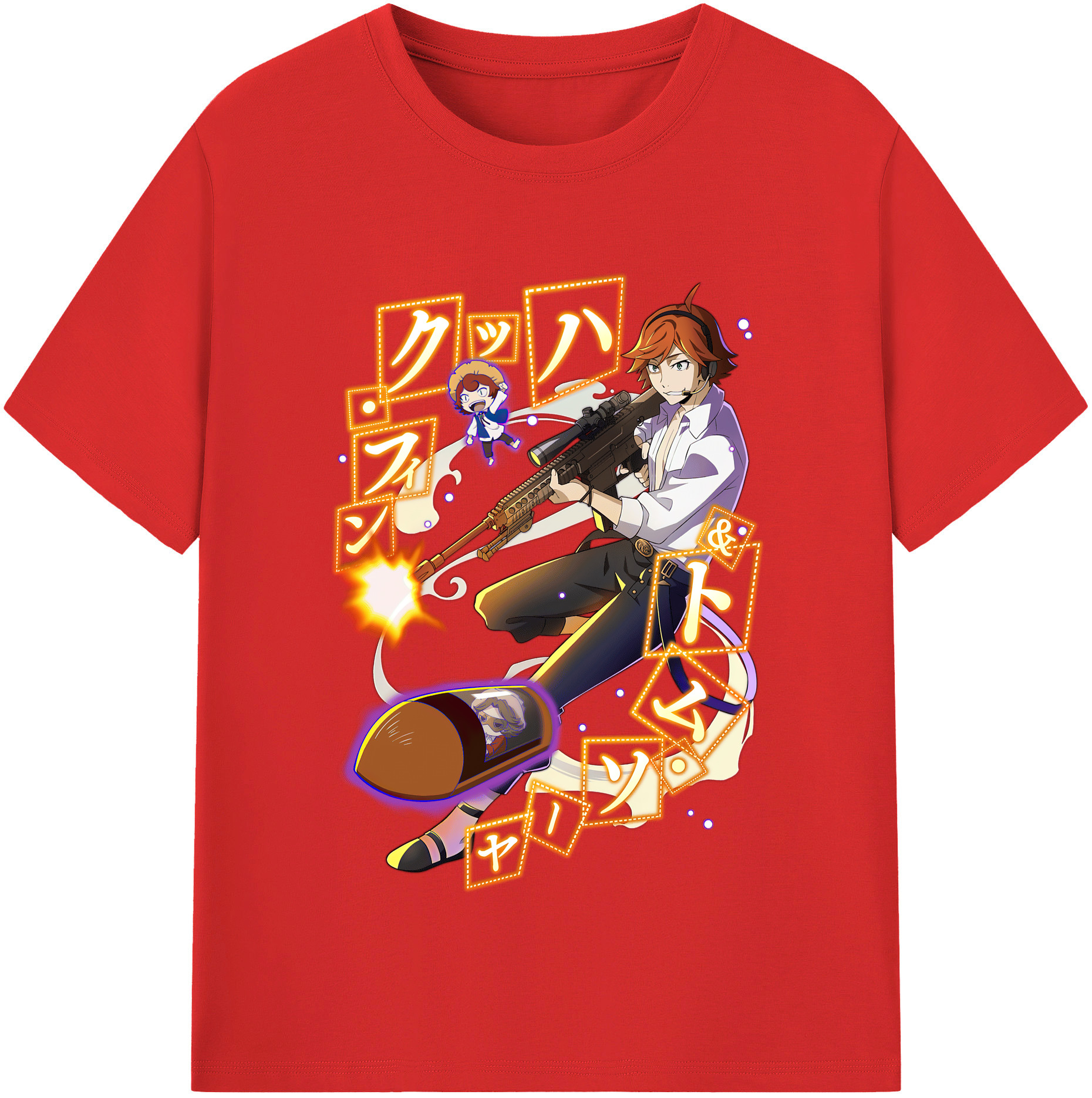 （画像用） 文豪ストレイドッグス Bungo Stray Dogs レディースカジュアルプリントTシャツ（綿100％）