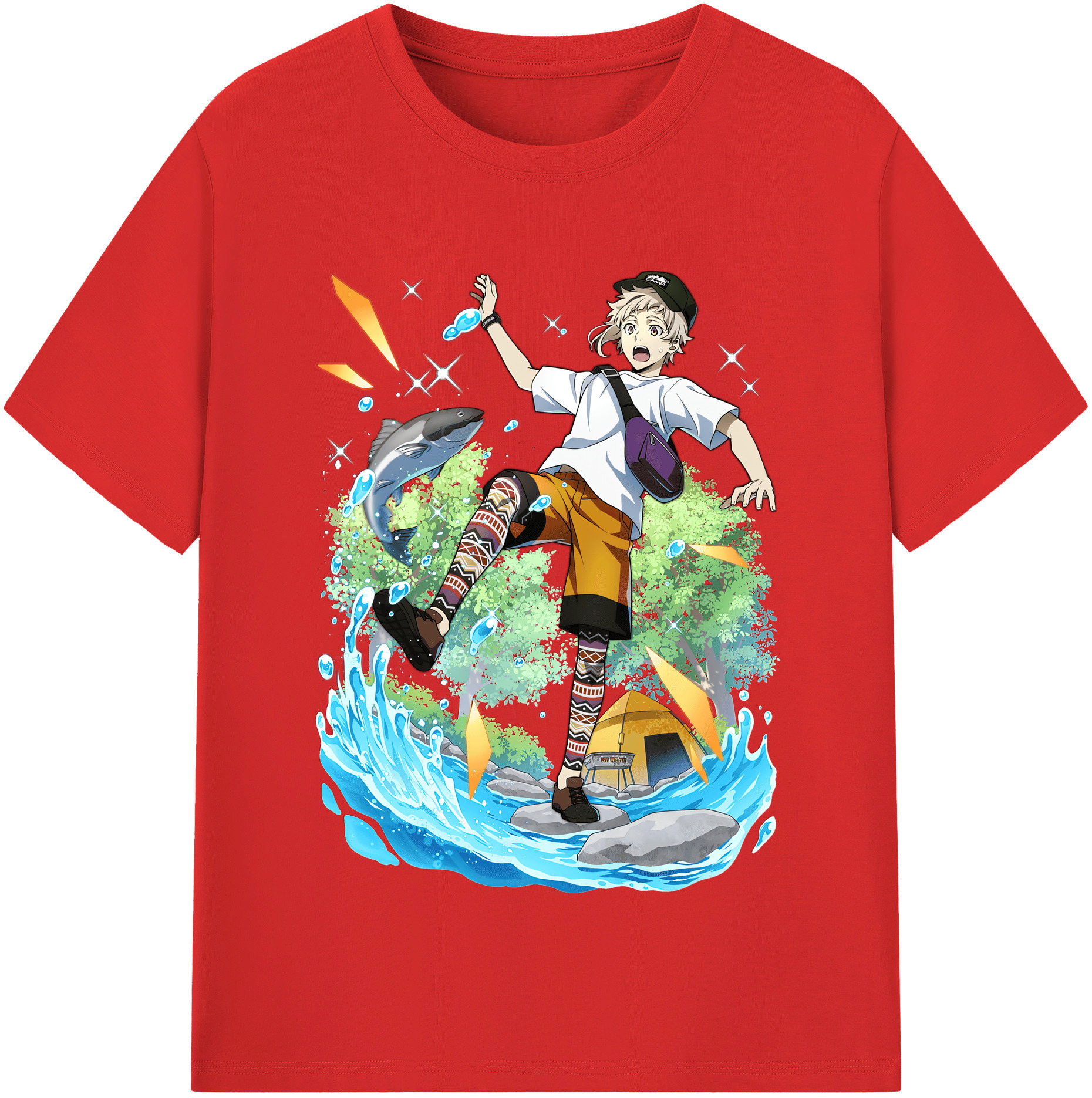 （画像用） 文豪ストレイドッグス Bungo Stray Dogs レディースカジュアルプリントTシャツ（綿100％）