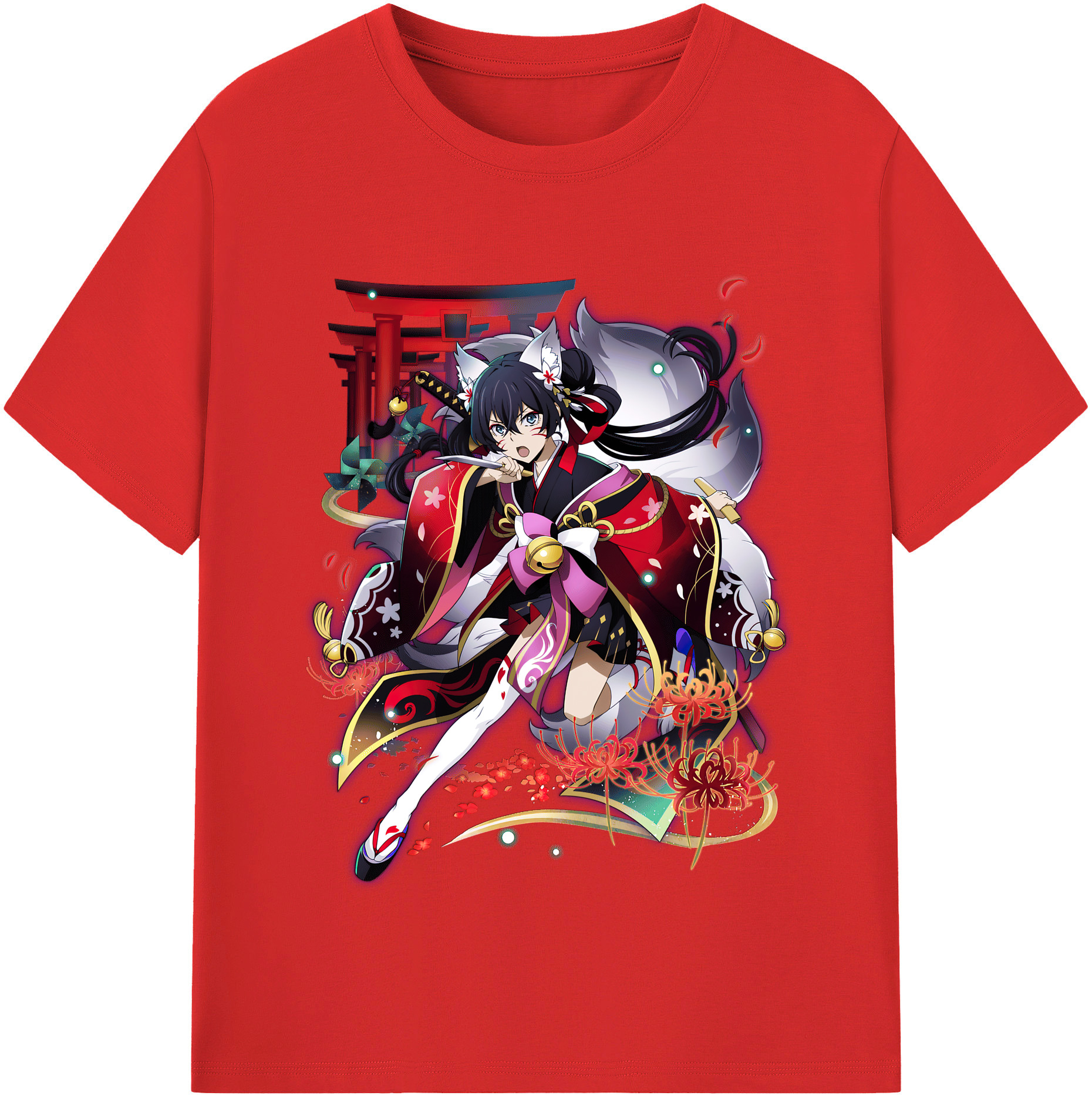 （画像用） 文豪ストレイドッグス Bungo Stray Dogs レディースカジュアルプリントTシャツ（綿100％）