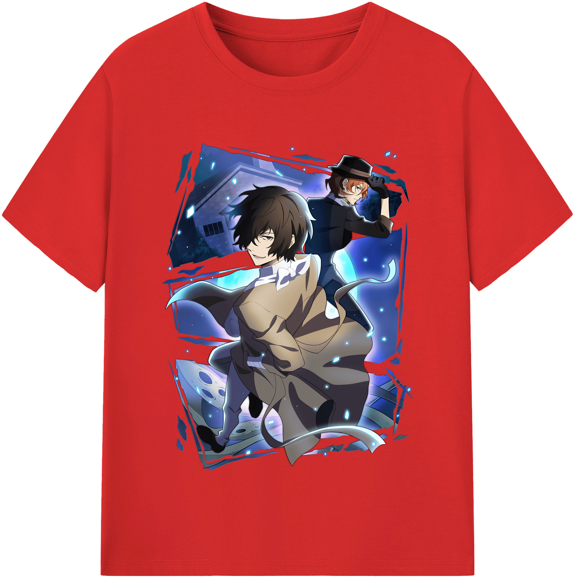 （画像用） 文豪ストレイドッグス Bungo Stray Dogs レディースカジュアルプリントTシャツ（綿100％）