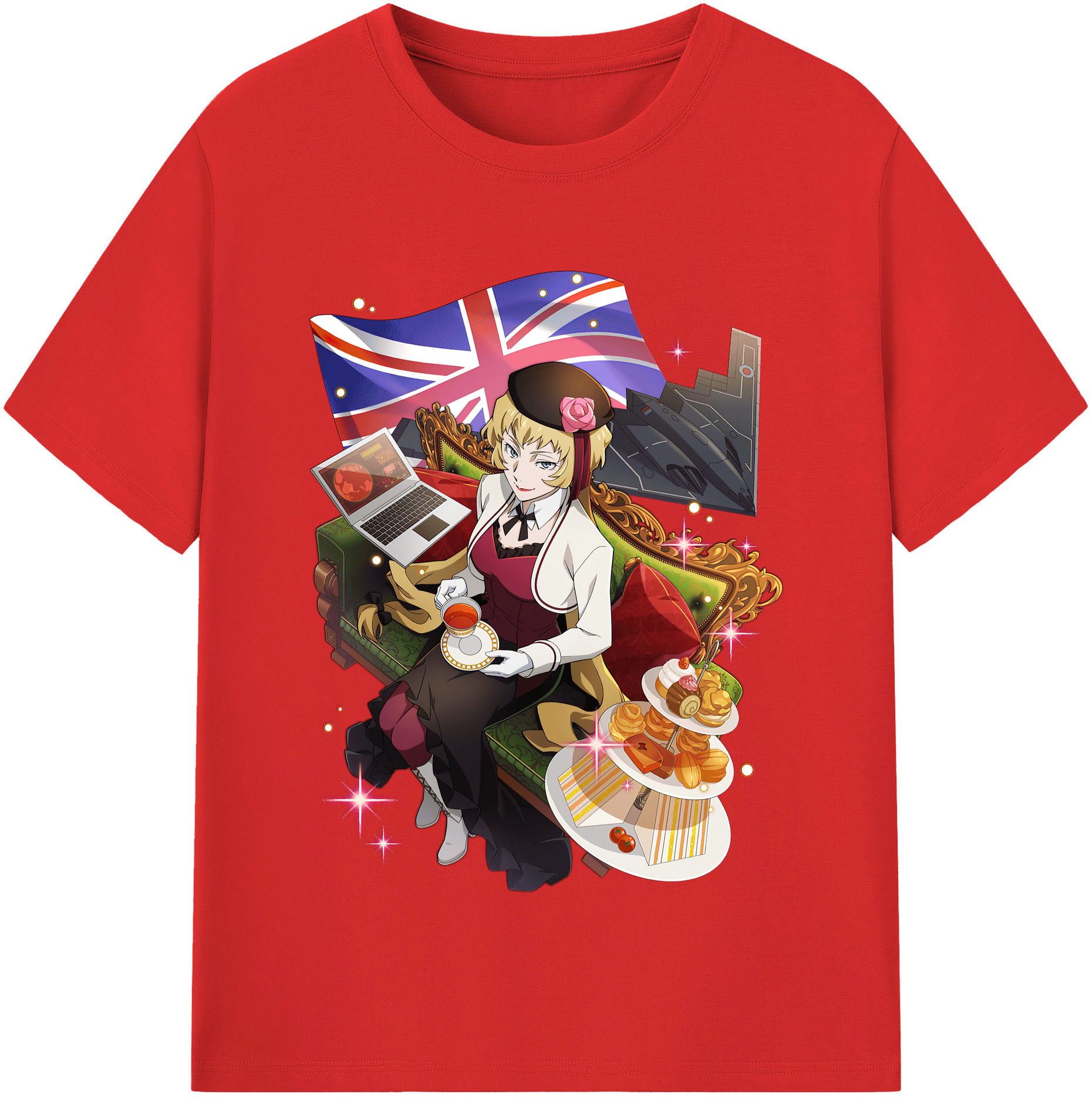（画像用） 文豪ストレイドッグス Bungo Stray Dogs レディースカジュアルプリントTシャツ（綿100％）