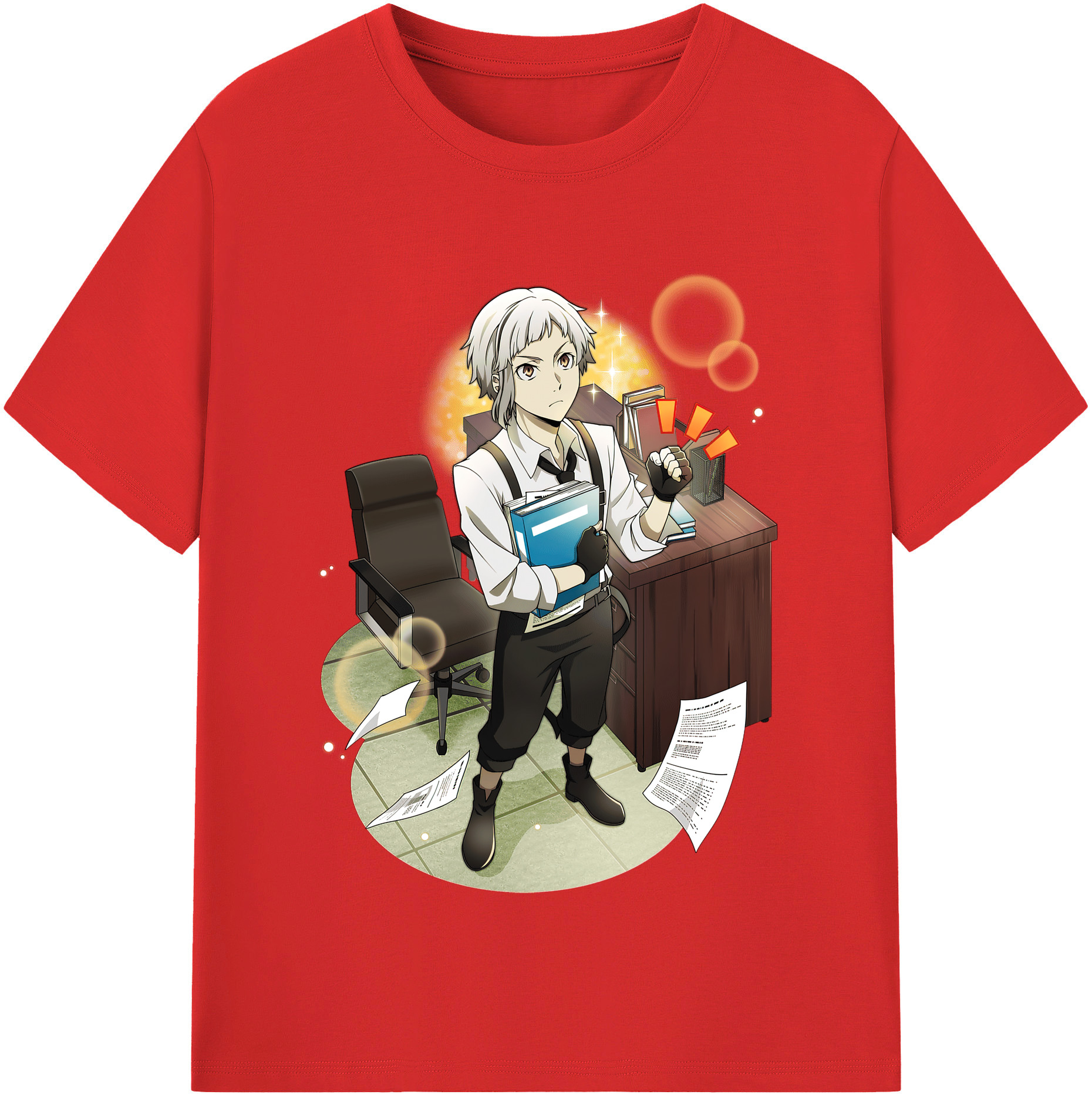 （画像用） 文豪ストレイドッグス Bungo Stray Dogs レディースカジュアルプリントTシャツ（綿100％）