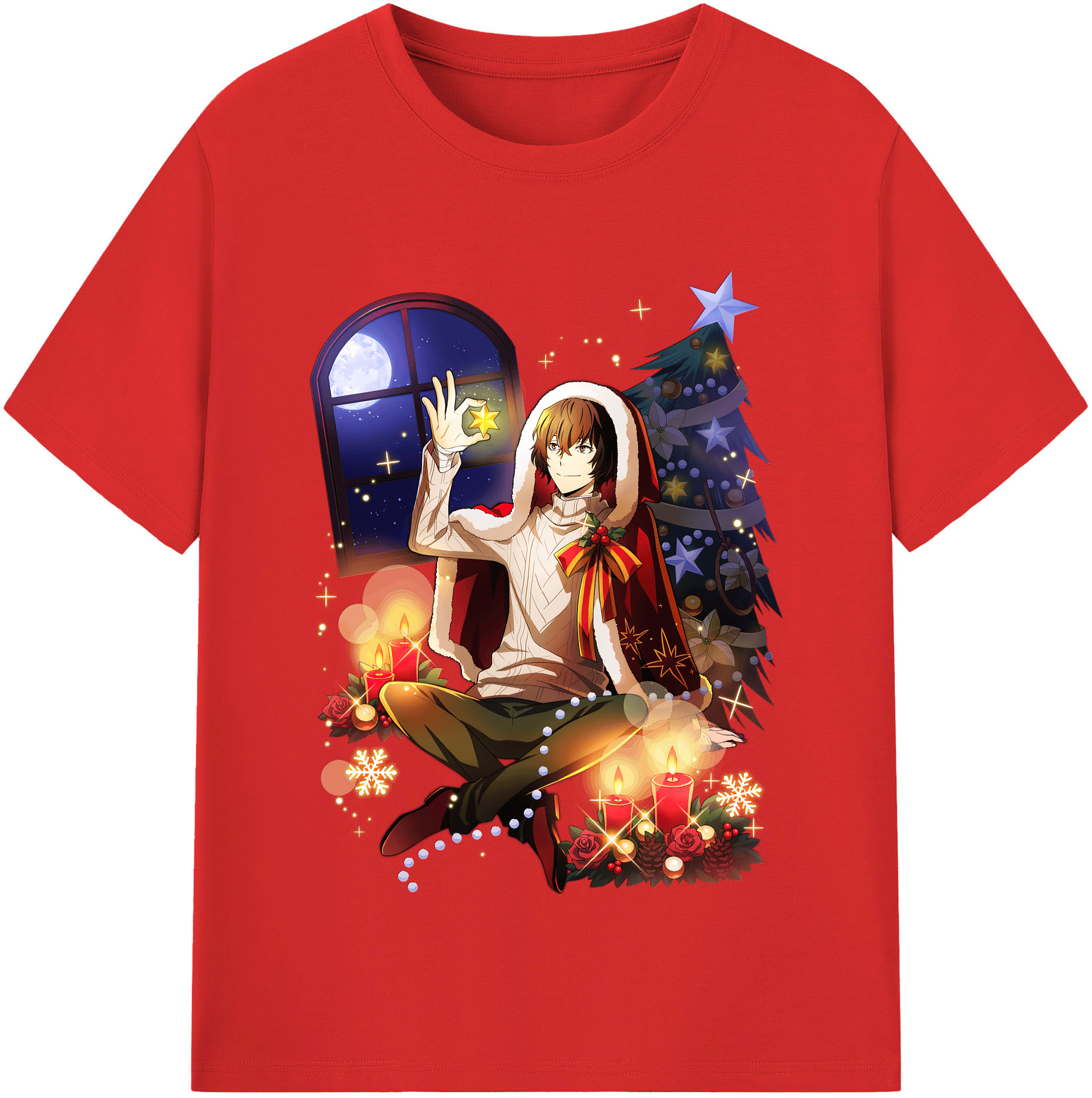 （画像用） 文豪ストレイドッグス Bungo Stray Dogs レディースカジュアルプリントTシャツ（綿100％）