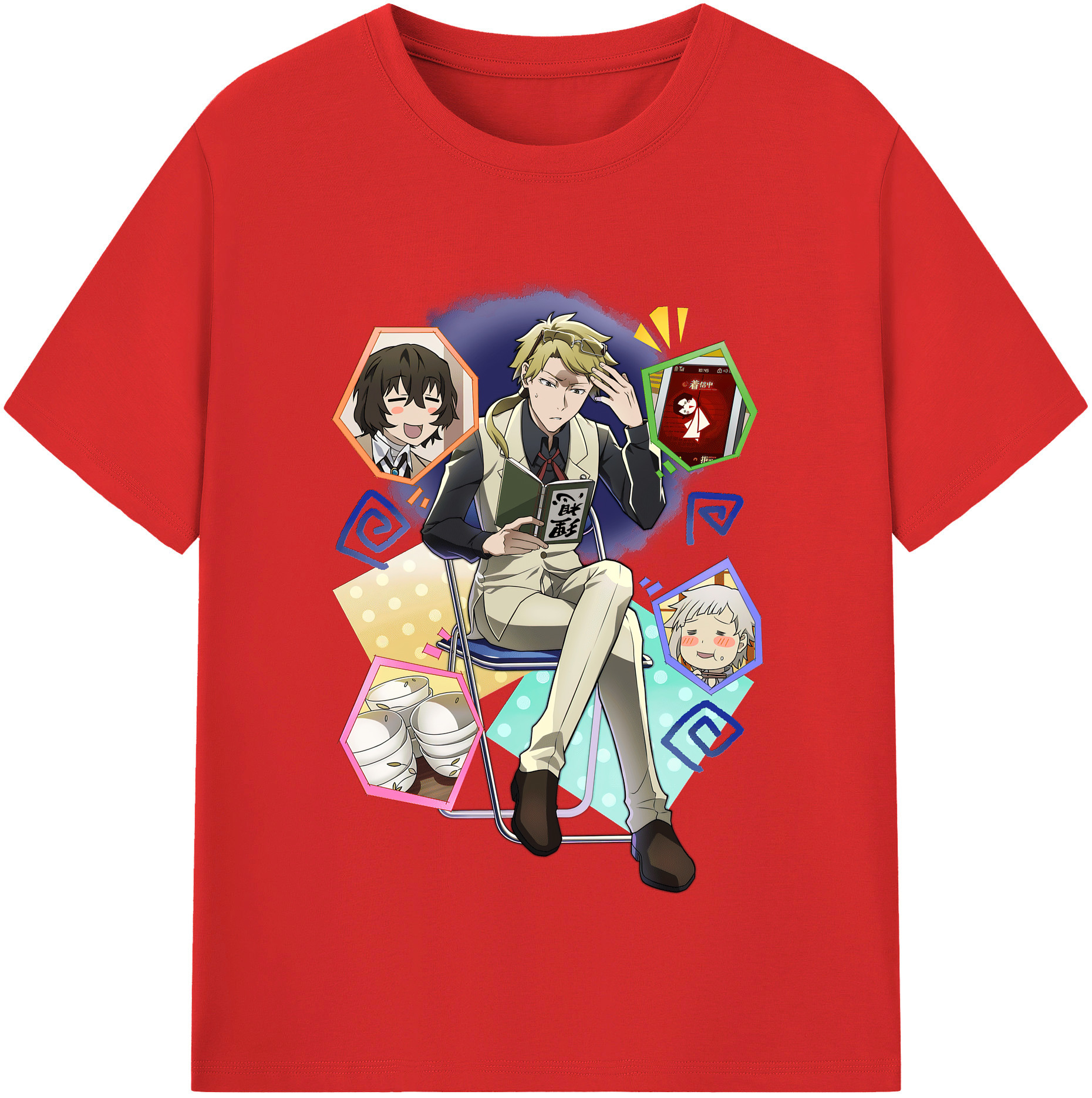 （画像用） 文豪ストレイドッグス Bungo Stray Dogs レディースカジュアルプリントTシャツ（綿100％）