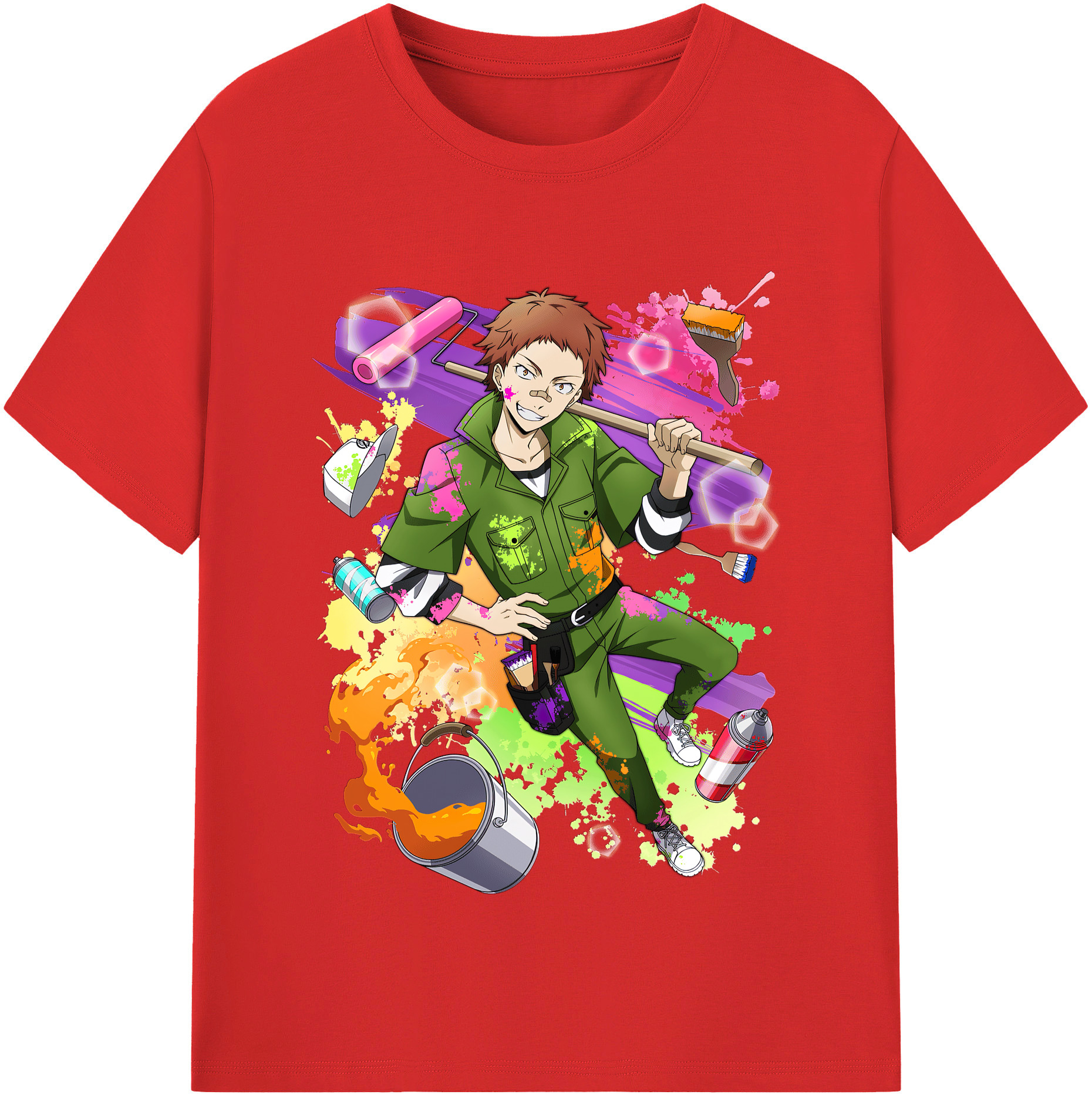 （画像用） 文豪ストレイドッグス Bungo Stray Dogs レディースカジュアルプリントTシャツ（綿100％）