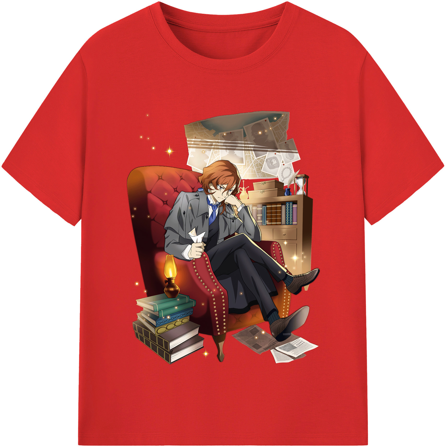 （画像用） 文豪ストレイドッグス Bungo Stray Dogs レディースカジュアルプリントTシャツ（綿100％）
