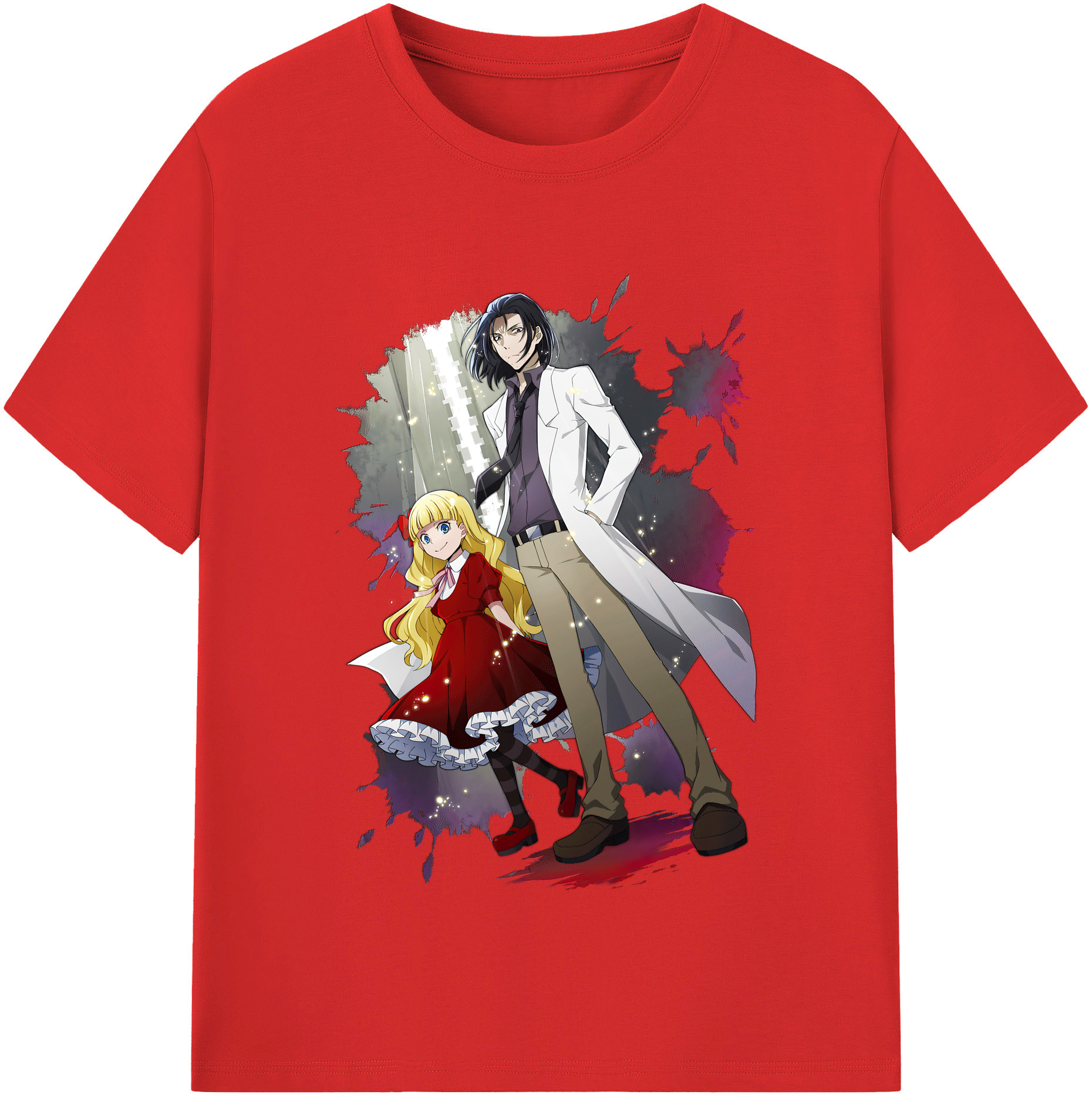 （画像用） 文豪ストレイドッグス Bungo Stray Dogs レディースカジュアルプリントTシャツ（綿100％）