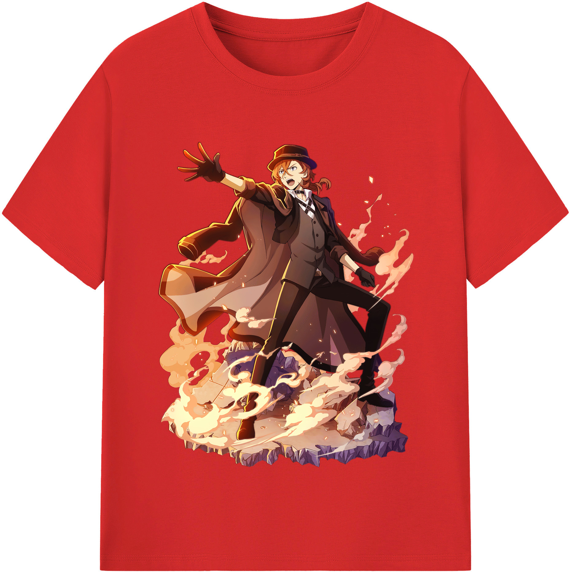 （画像用） 文豪ストレイドッグス Bungo Stray Dogs レディースカジュアルプリントTシャツ（綿100％）