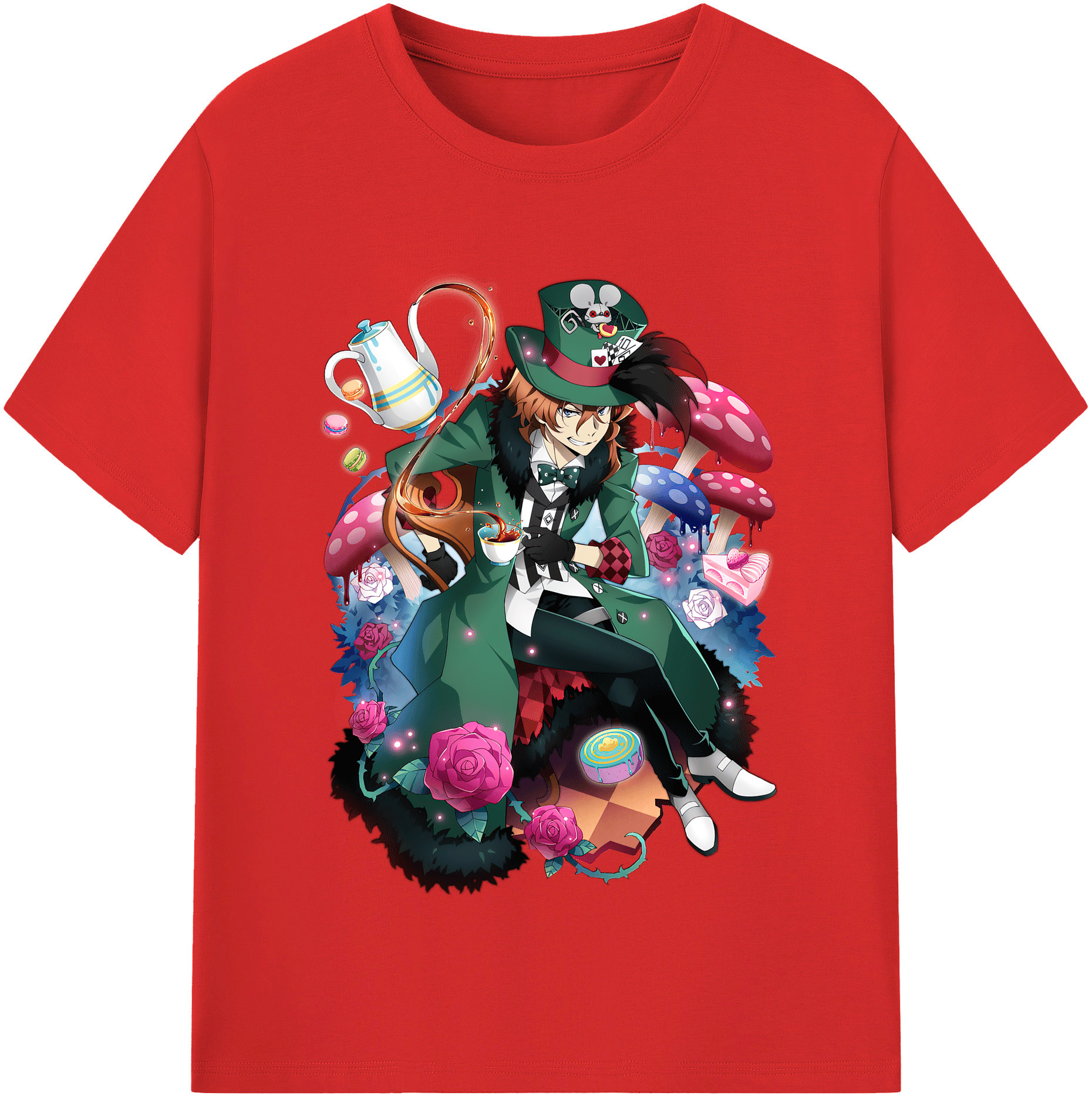 （画像用） 文豪ストレイドッグス Bungo Stray Dogs レディースカジュアルプリントTシャツ（綿100％）